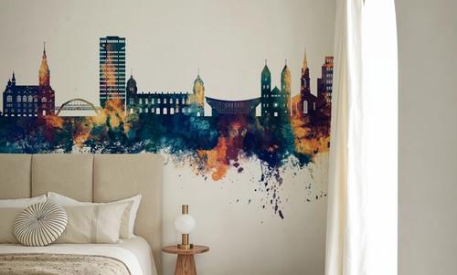 Wuppertal Germany Skyline Blue & Bronze