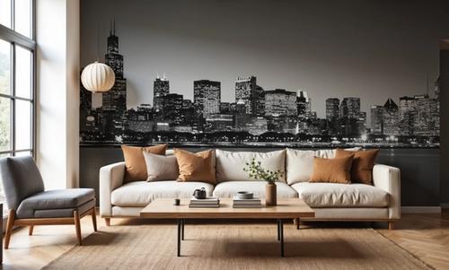 Manhattan Reflection Black & White