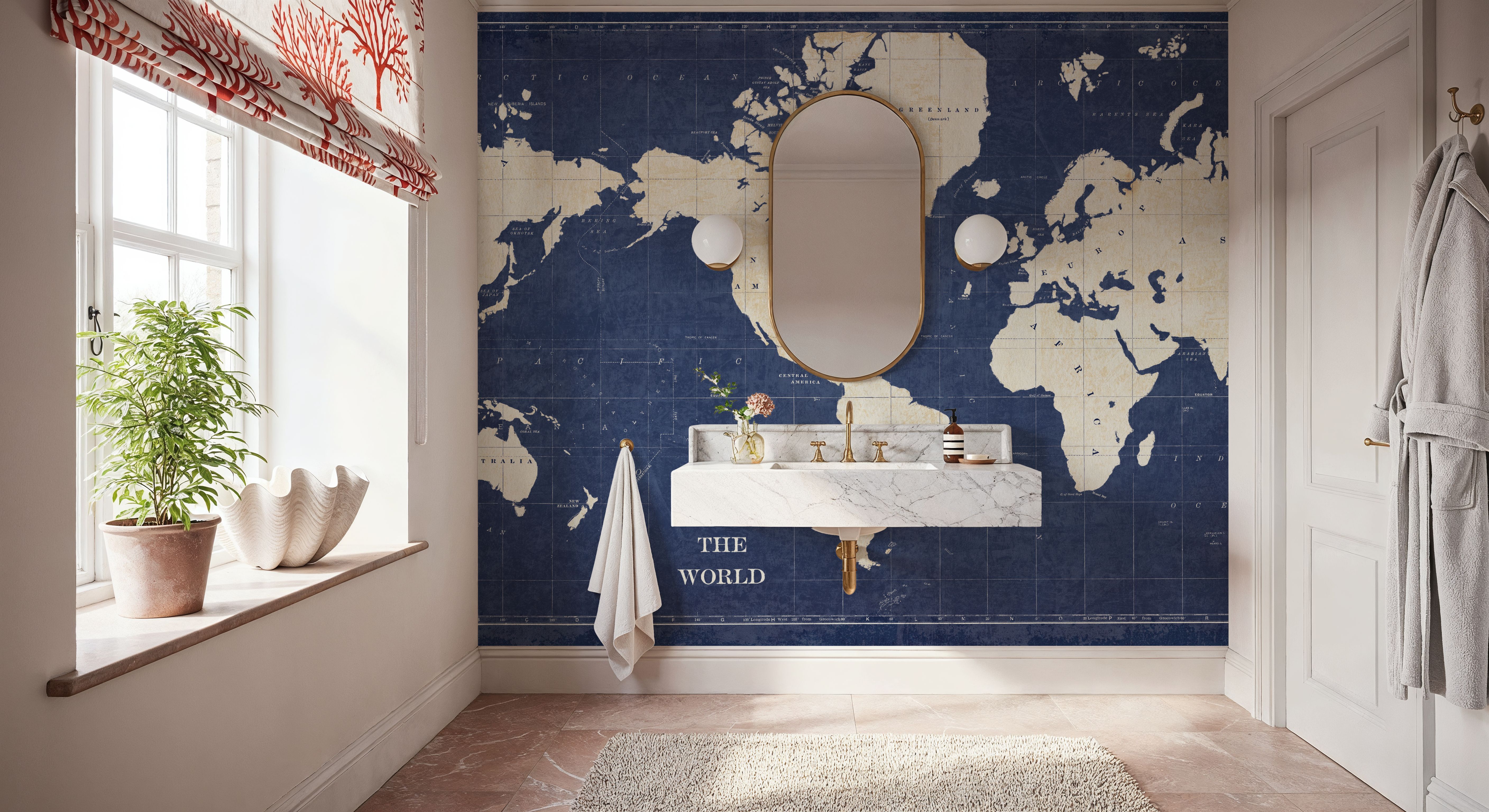 Blueprint World Map Dark