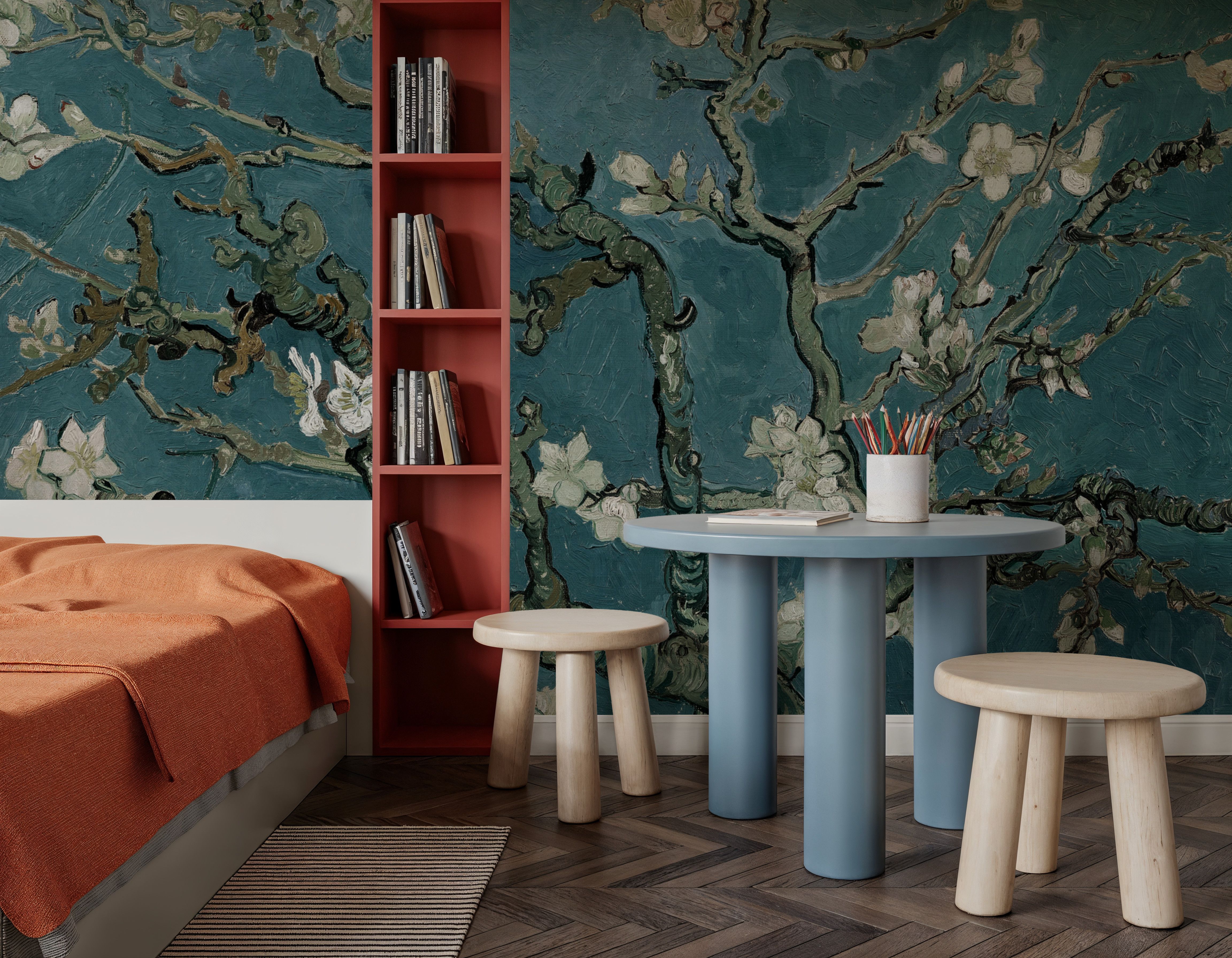 Almond Blossom, Teal Breeze