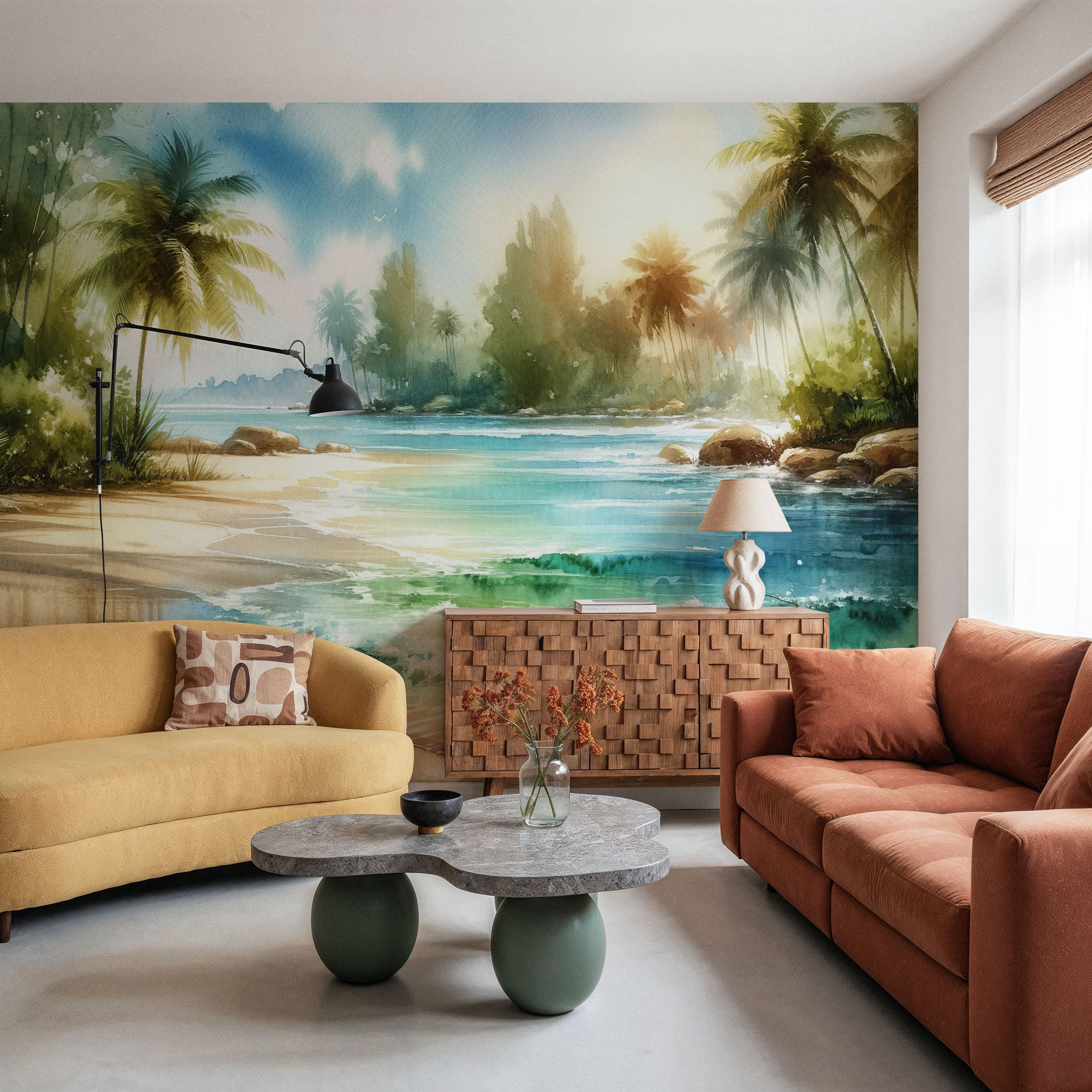 Sunlit Tropical Beach