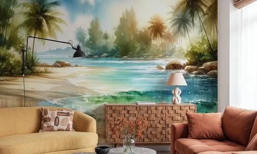 Sunlit Tropical Beach