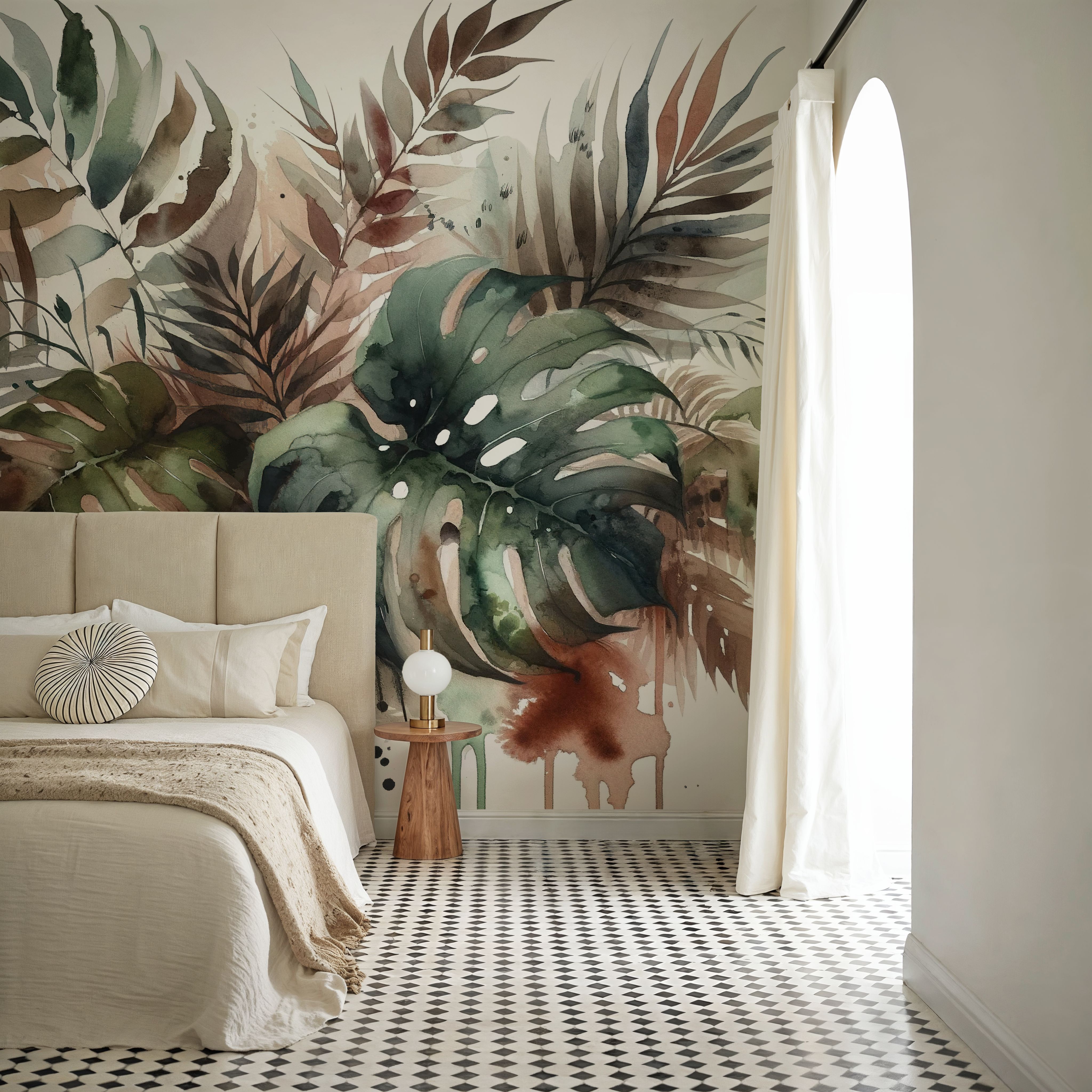 Tropical Rains on Monstera Leaves