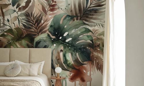Tropical Rains on Monstera Leaves