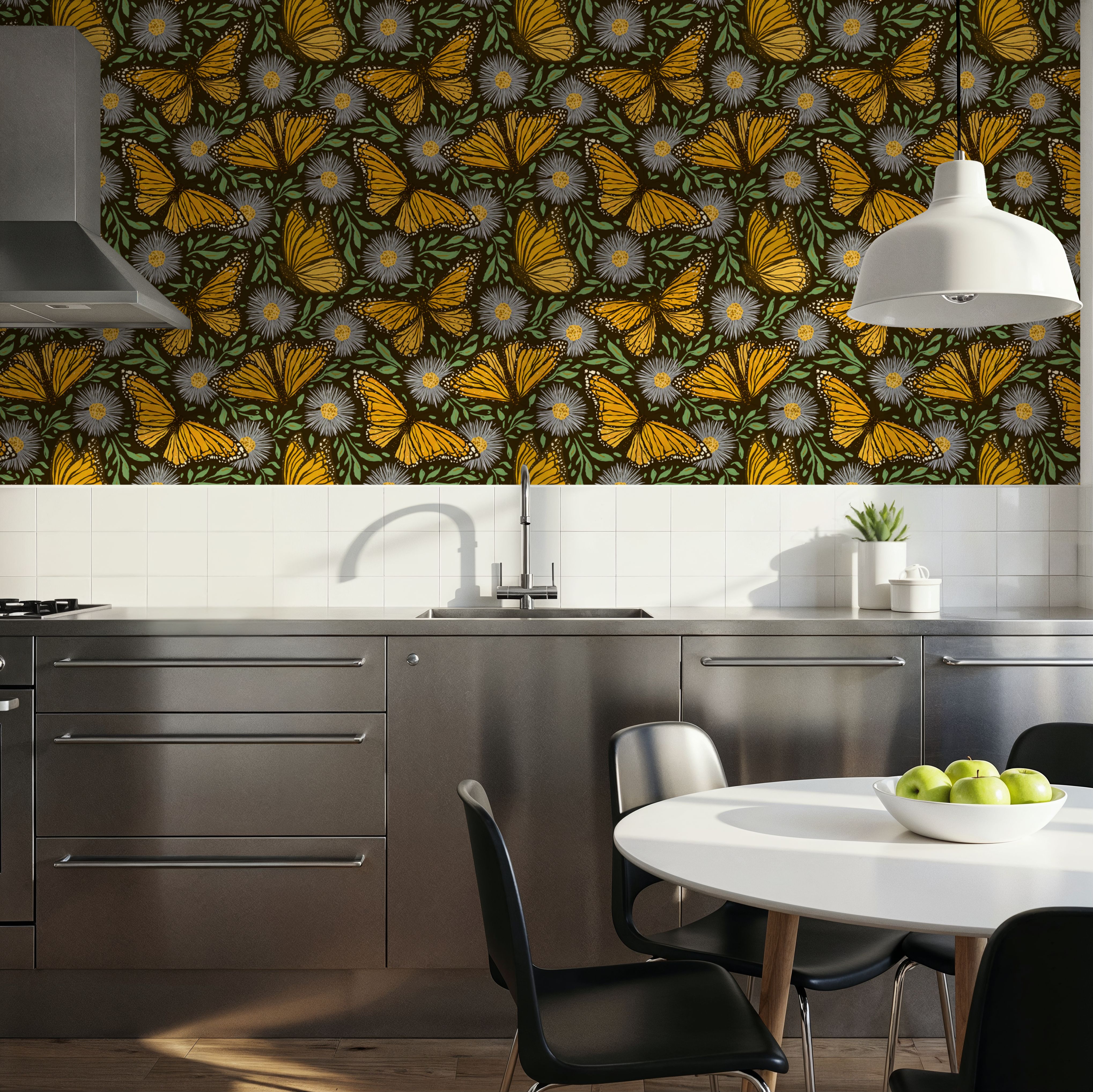 Papillion II, Sunflower, Wallpaper