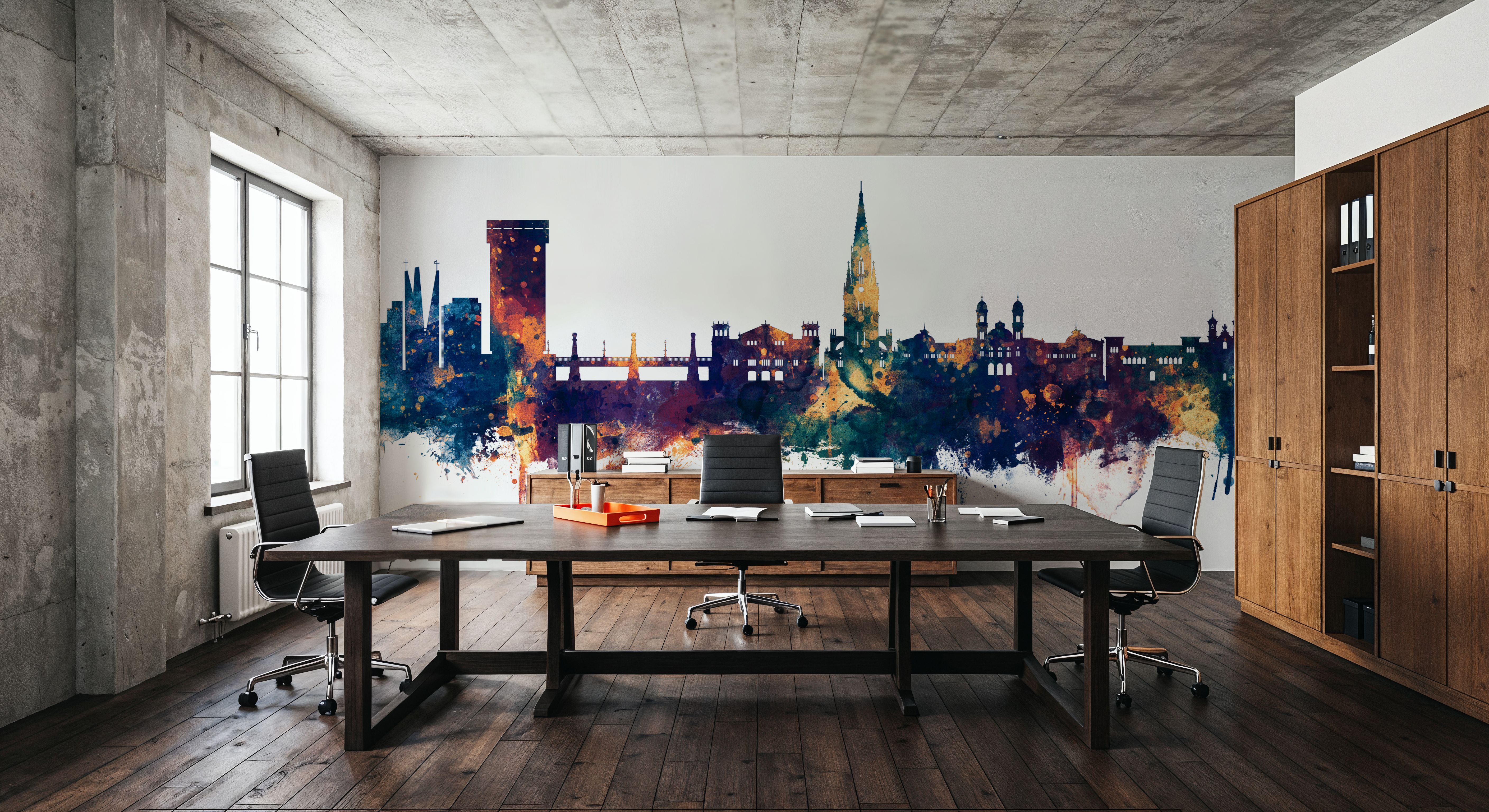 San Sebastian Spain Skyline Blue & Bronze