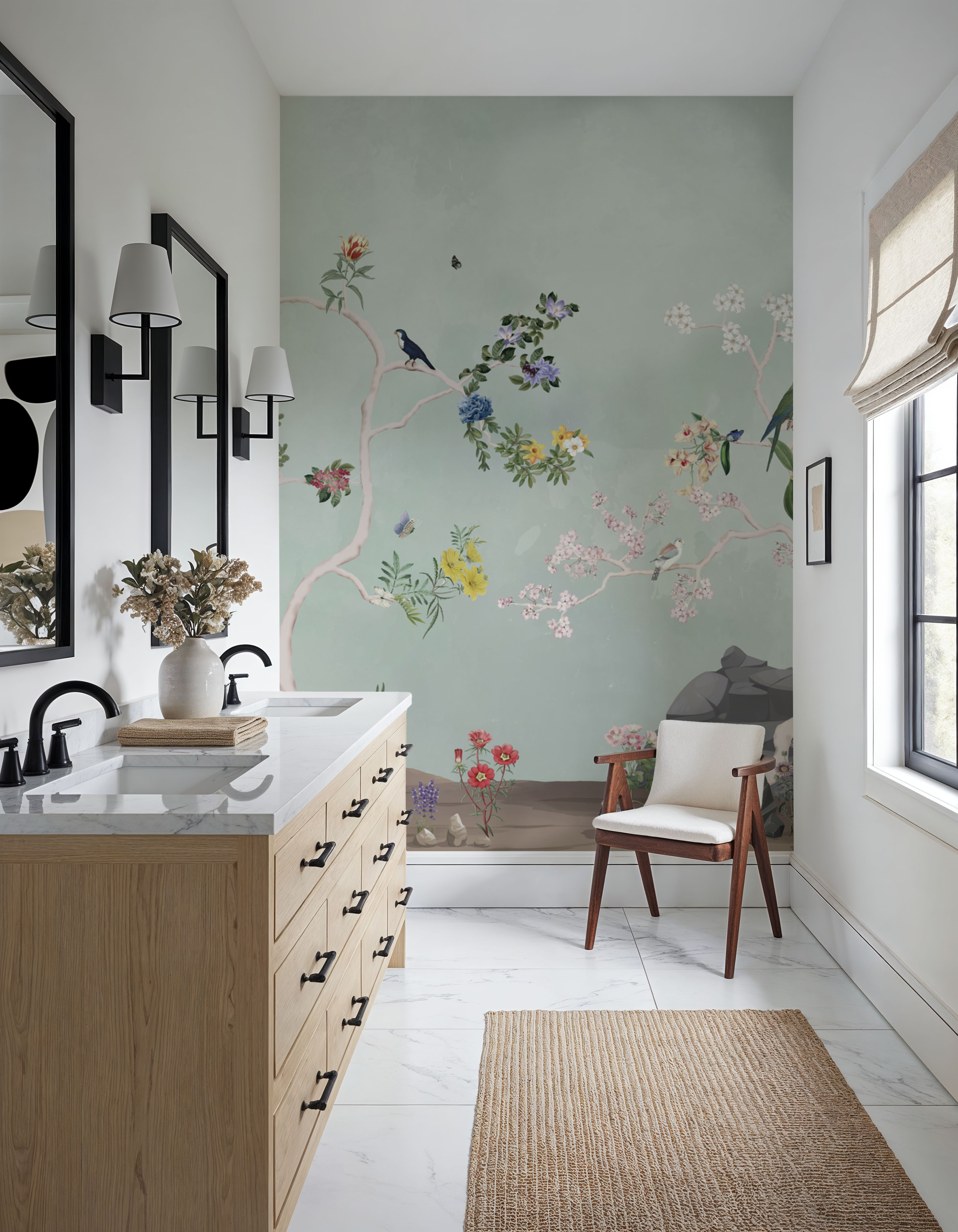 Birds in the Garden Mint