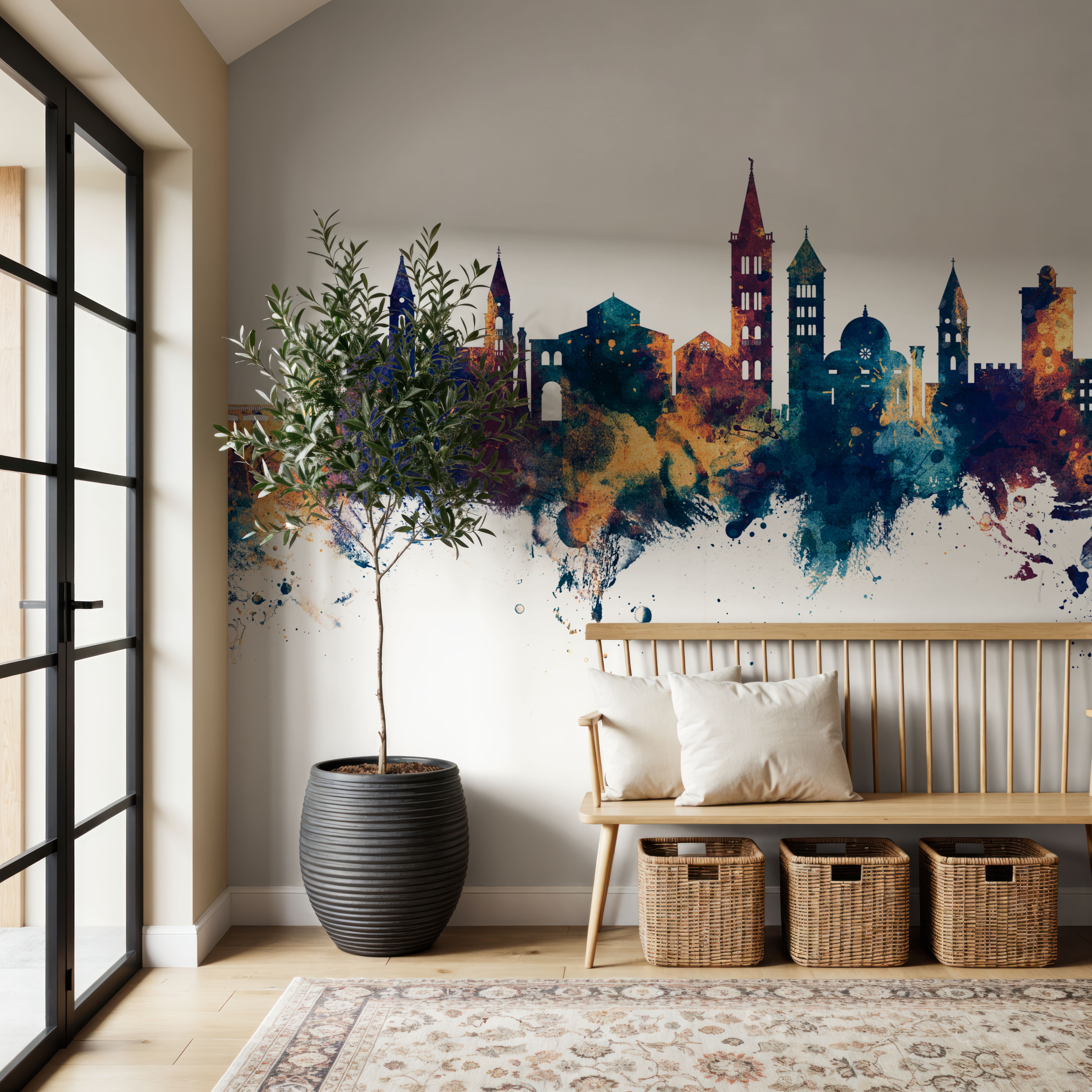 Zadar Croatia Skyline Blue & Bronze