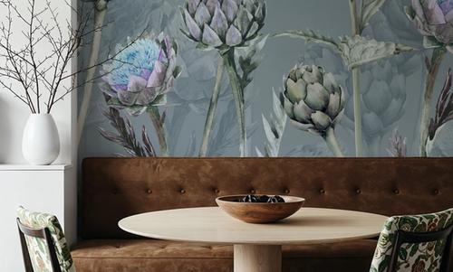 Artichoke Blooms, French Blue