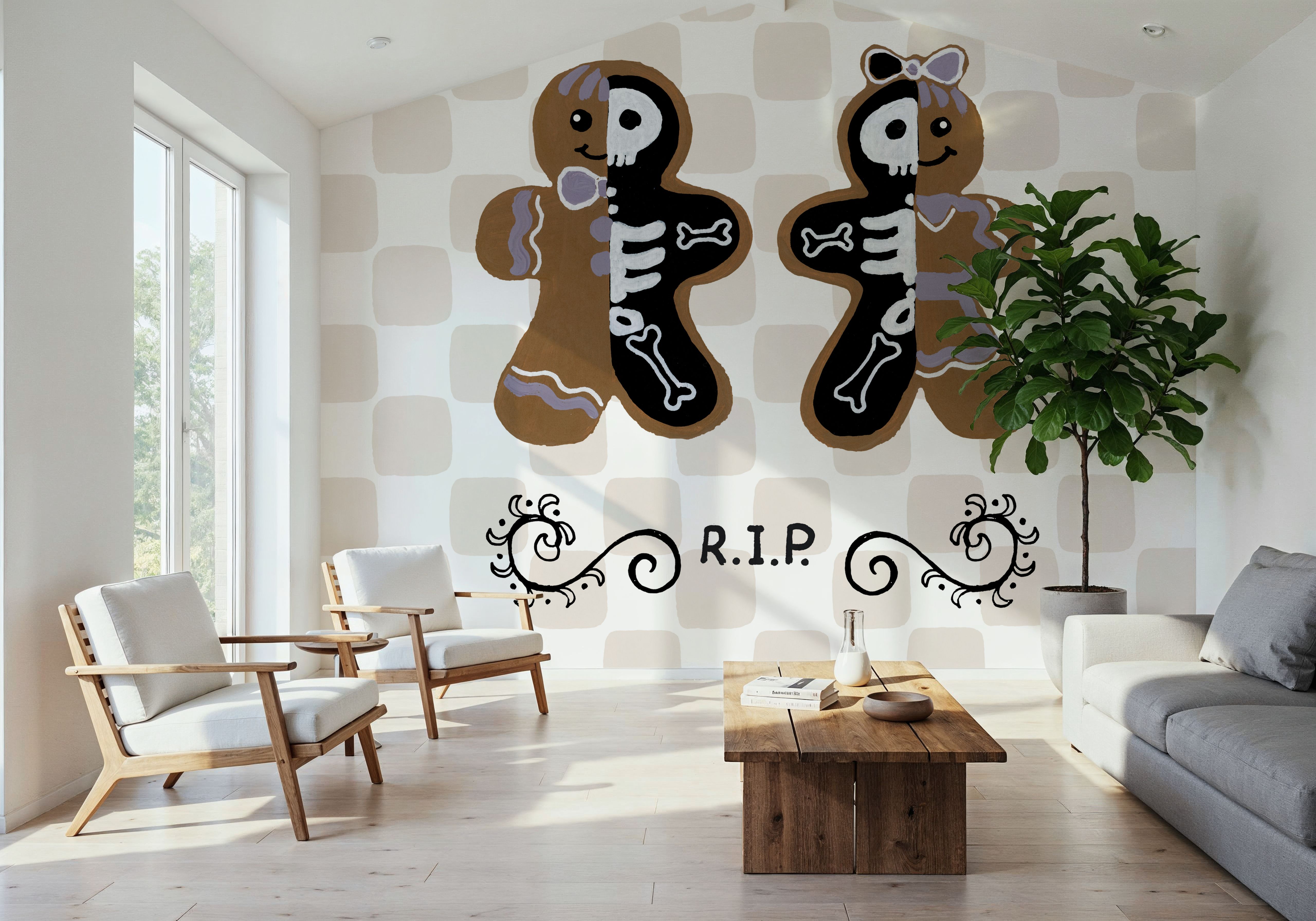 Spooky Gingerbread Manor III, Wallpaper