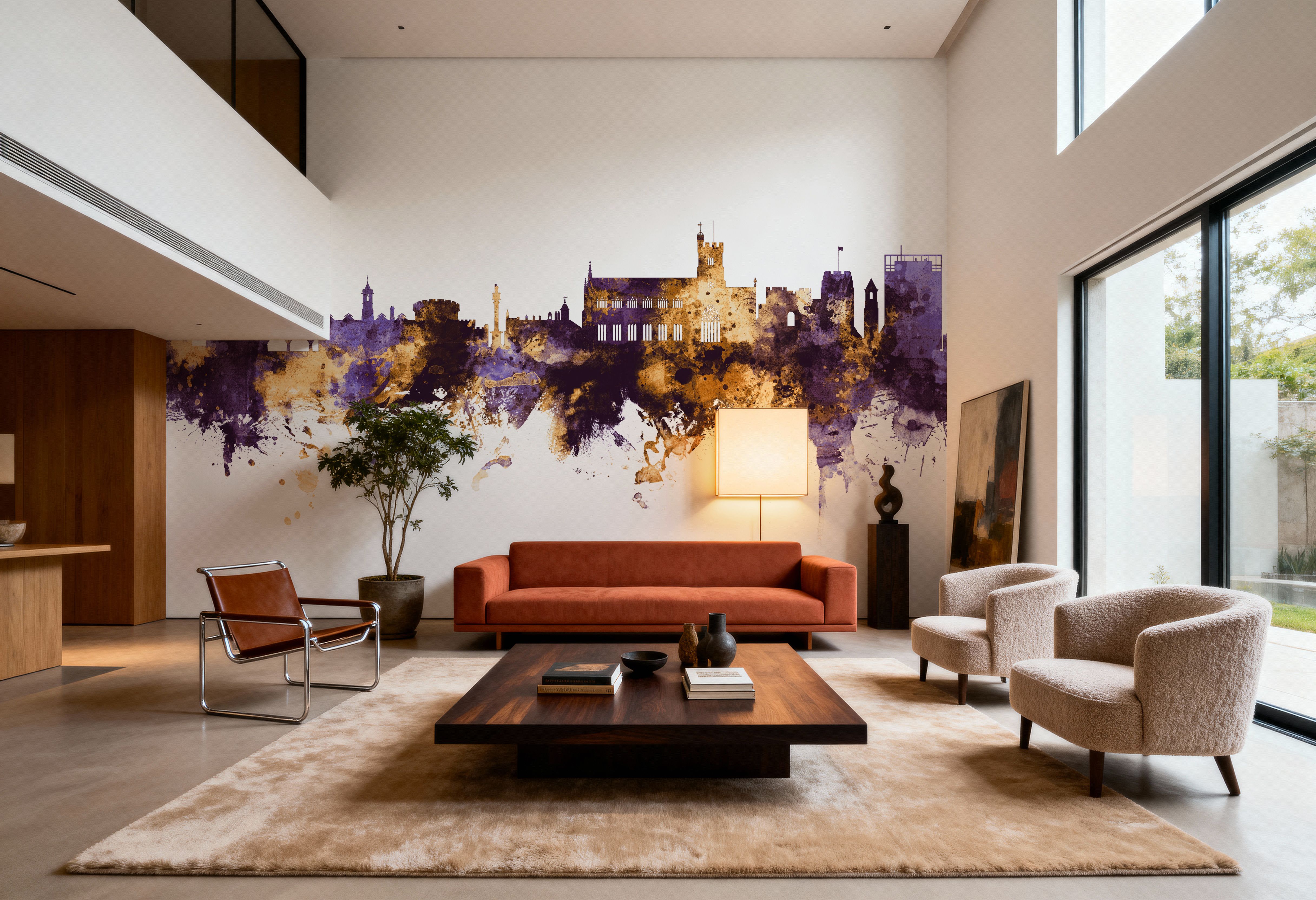 Carlisle England Skyline Purple & Gold