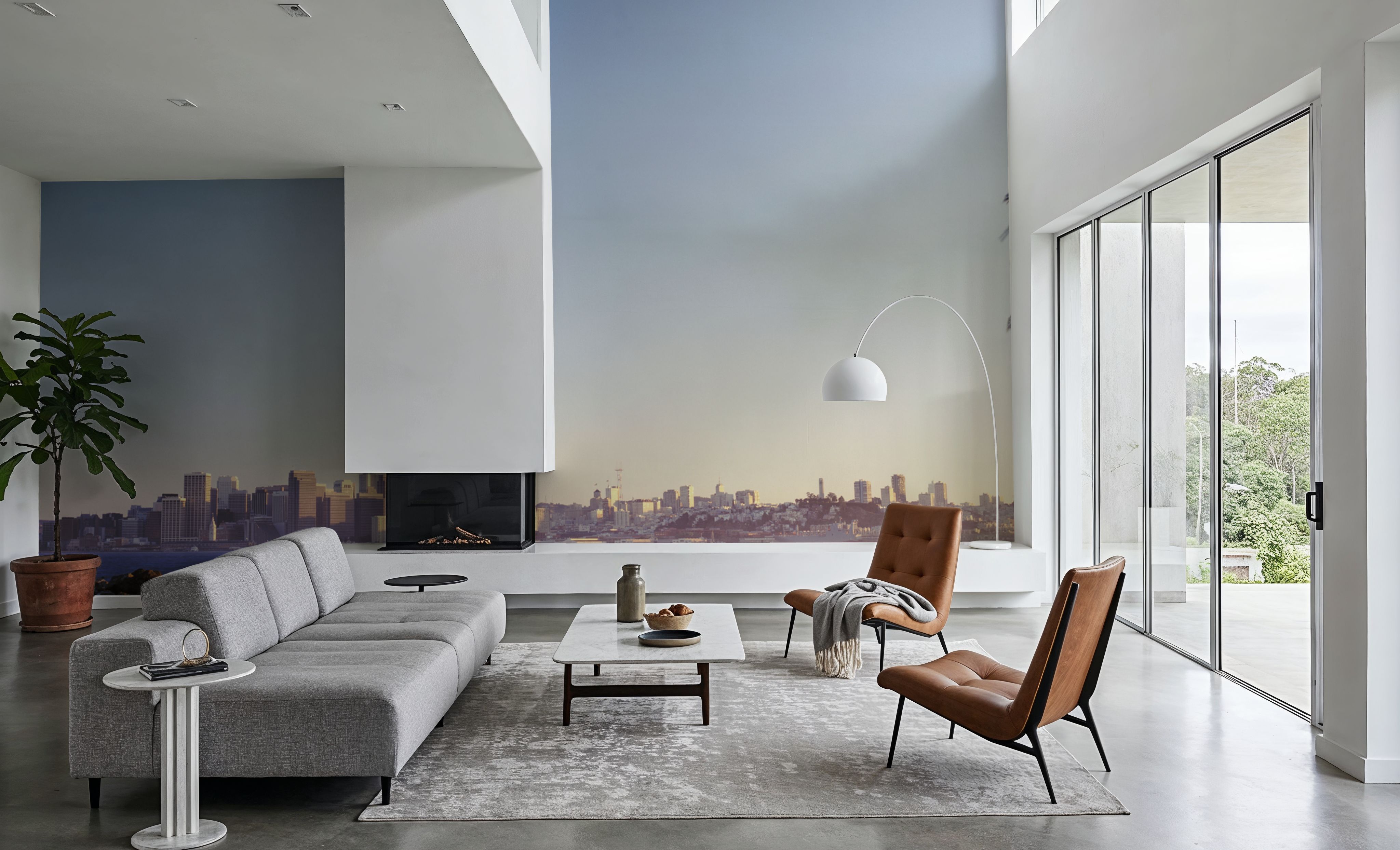 Tropical Urban Twilight, Wallpaper