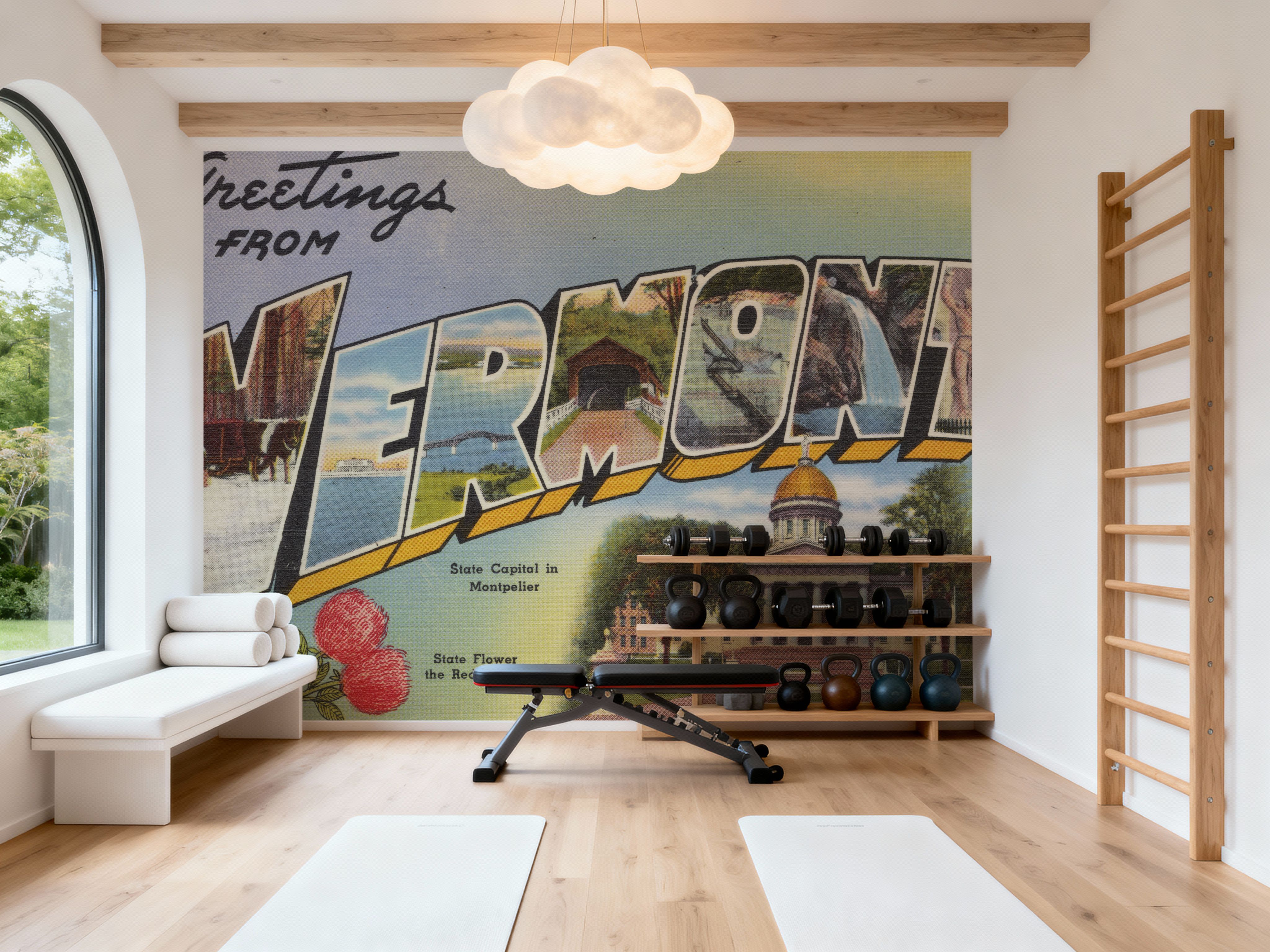 Greetings from Vermont State - Screenprint Postcard