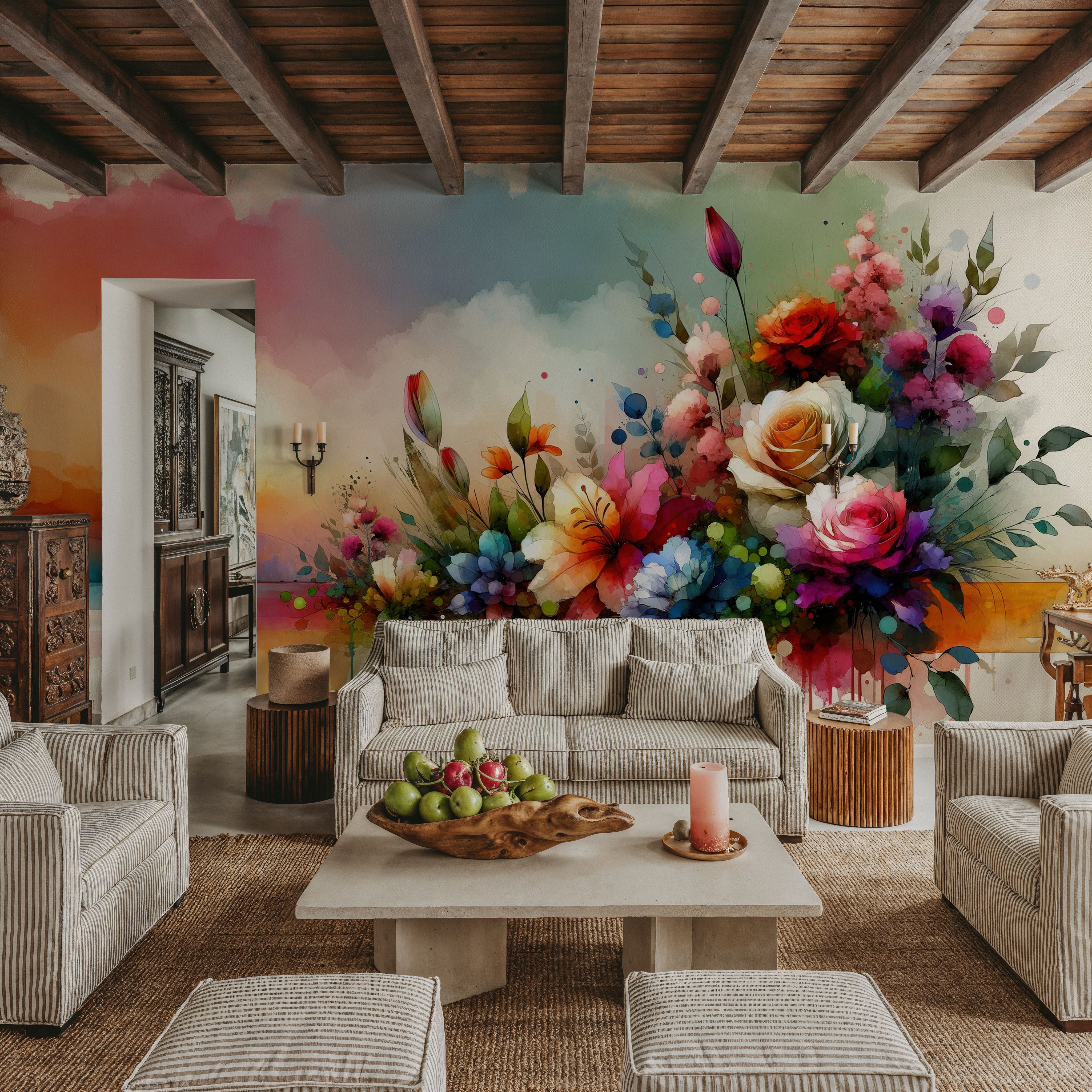 Watercolor Modern Artistic Garden