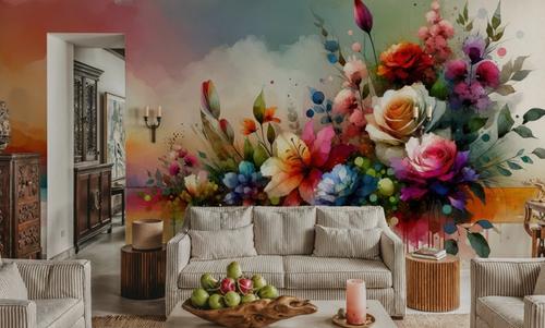 Watercolor Modern Artistic Garden