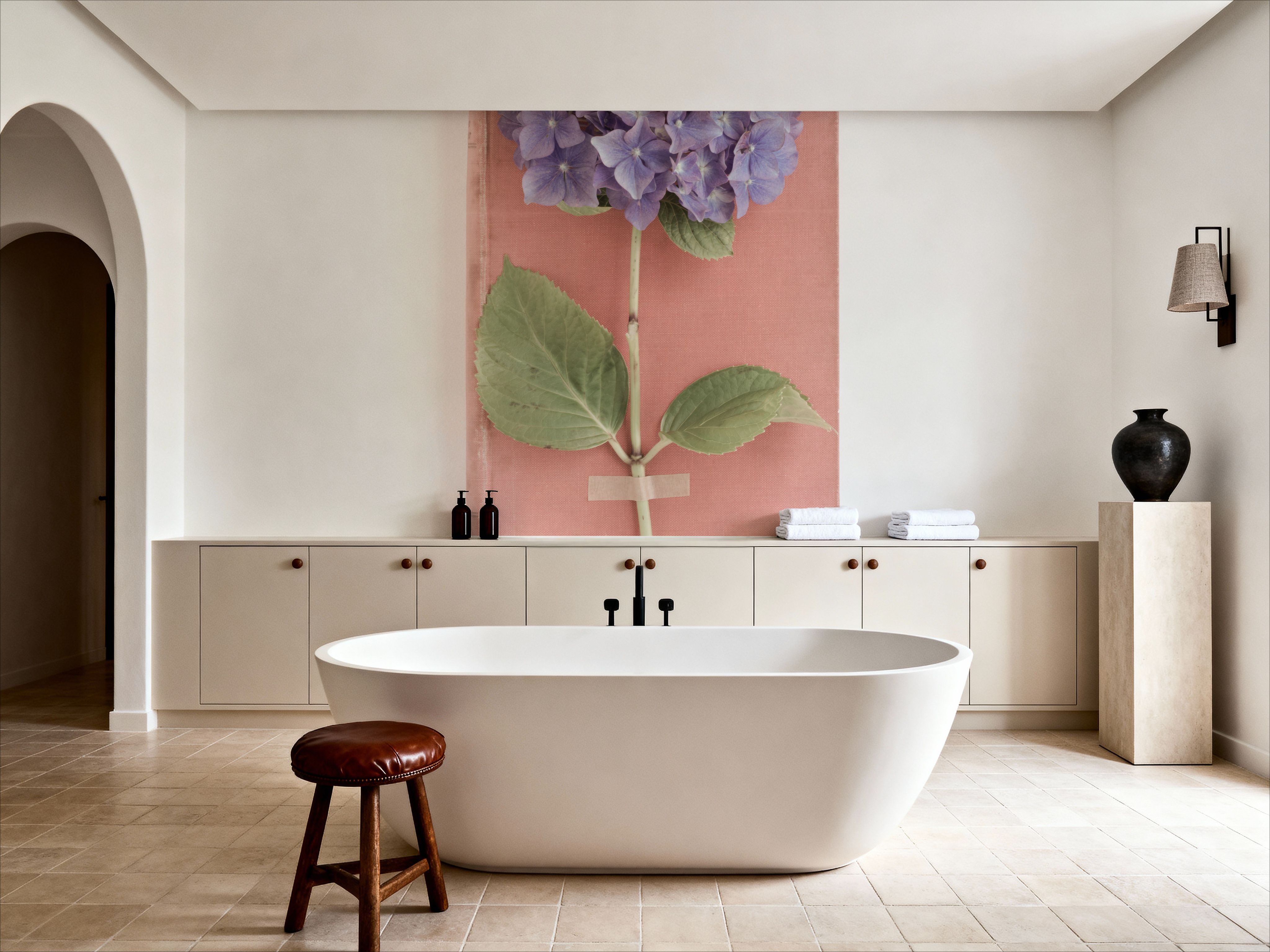 Purple Hydrangea on Book