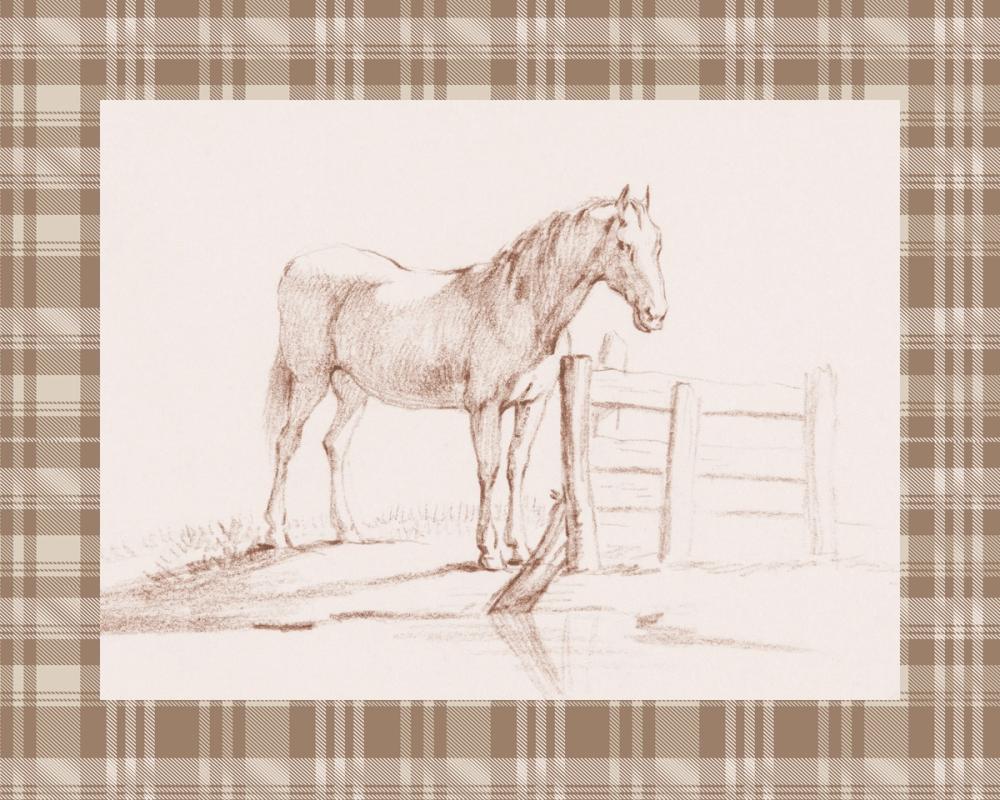 Standing Horse at a Fence