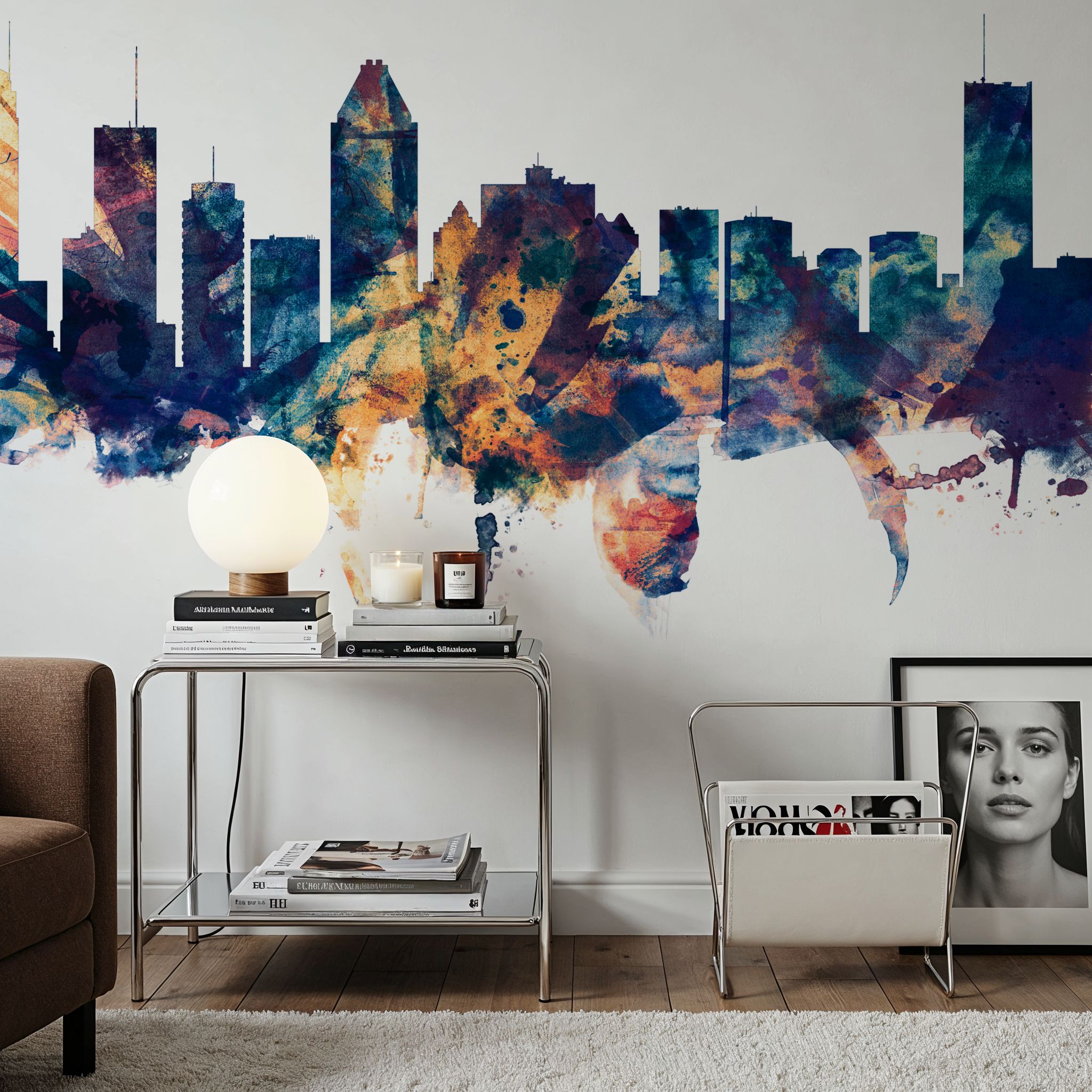 Montreal Canada Skyline Blue & Bronze