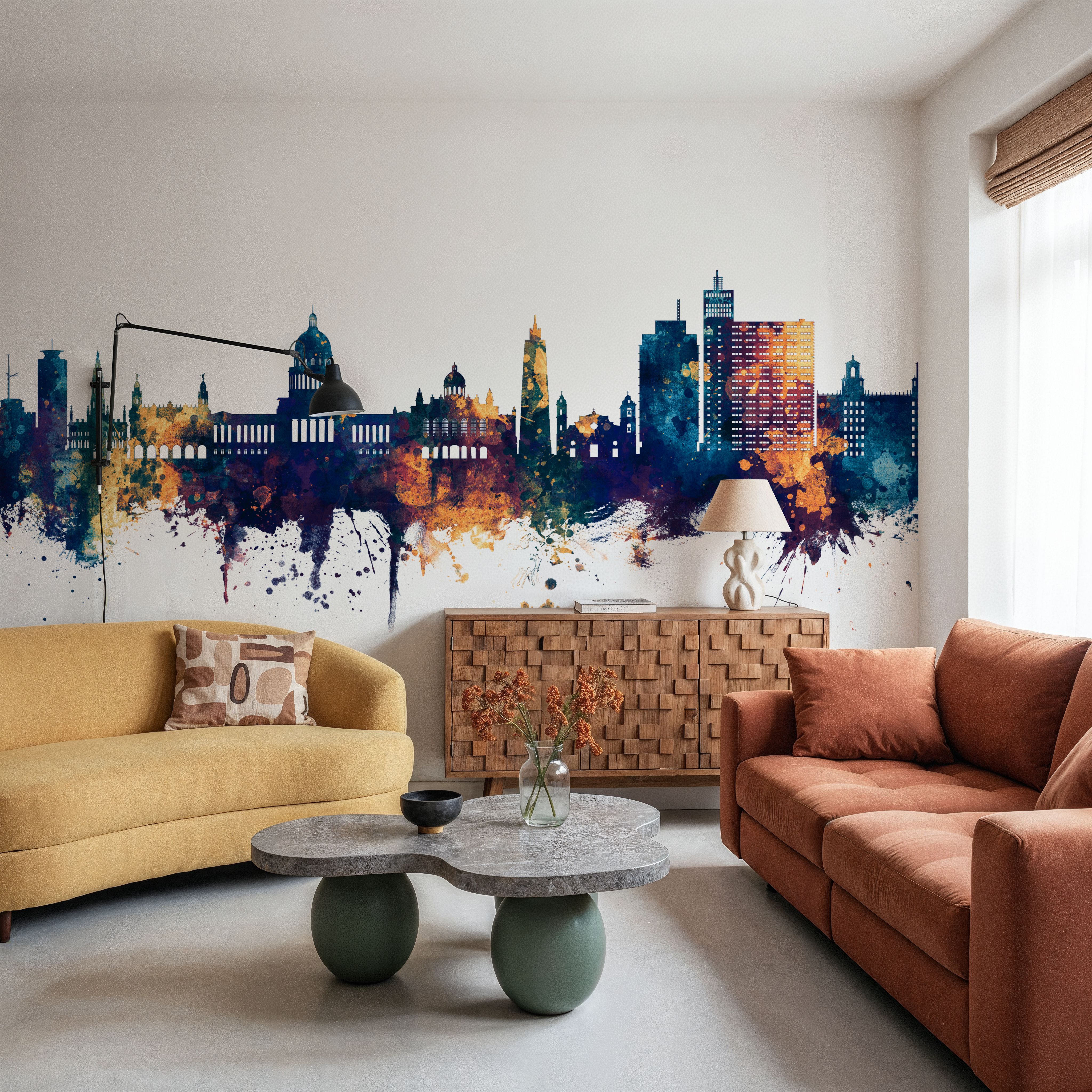 Havana Cuba Skyline Blue & Bronze