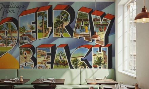Greetings from Delray Beach - Screenprint Postcard
