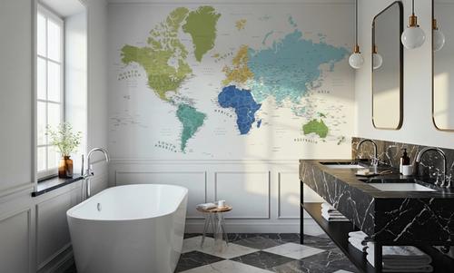 World Map Cities - Elisenda