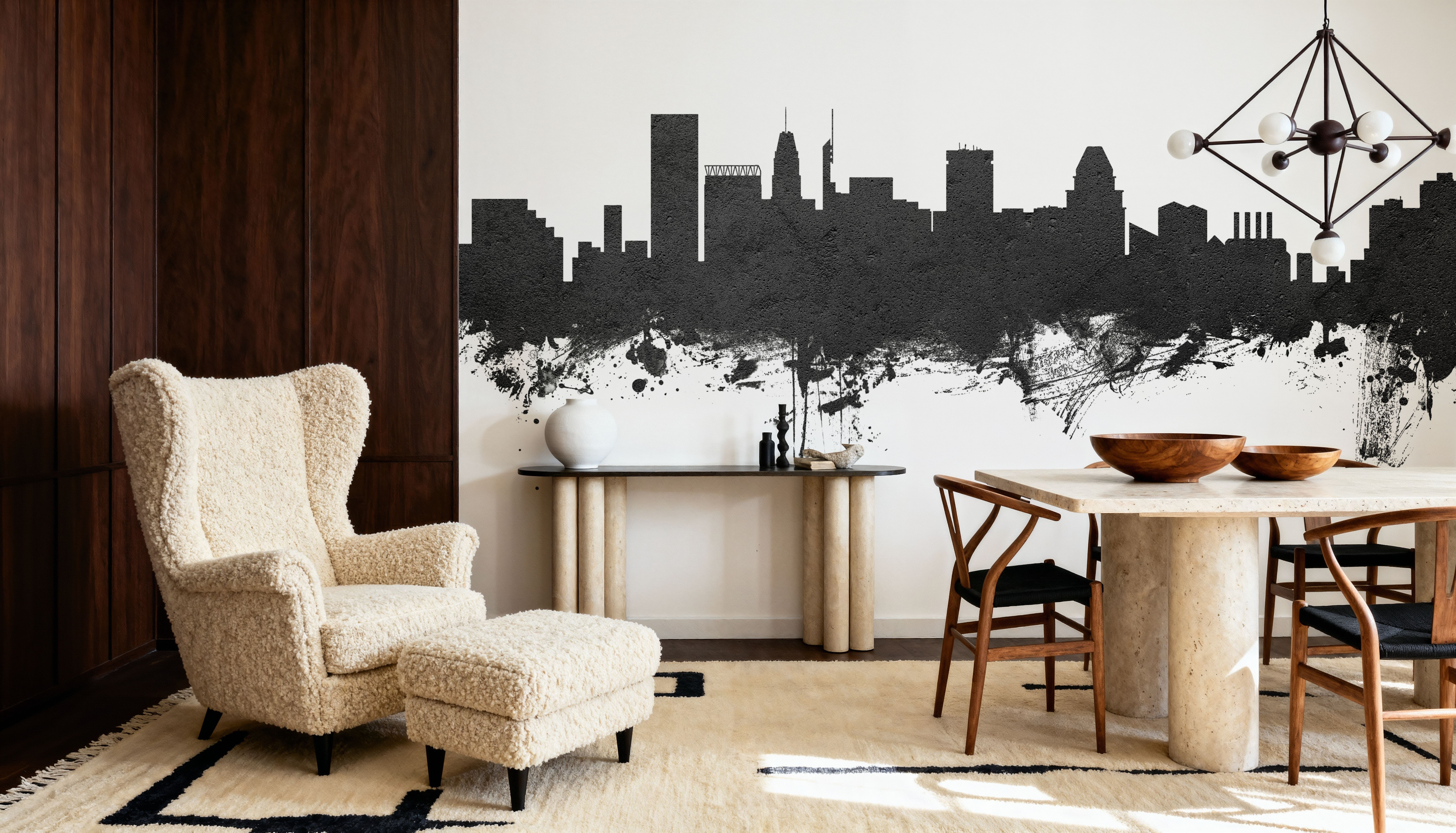 Baltimore Skyline Black & White
