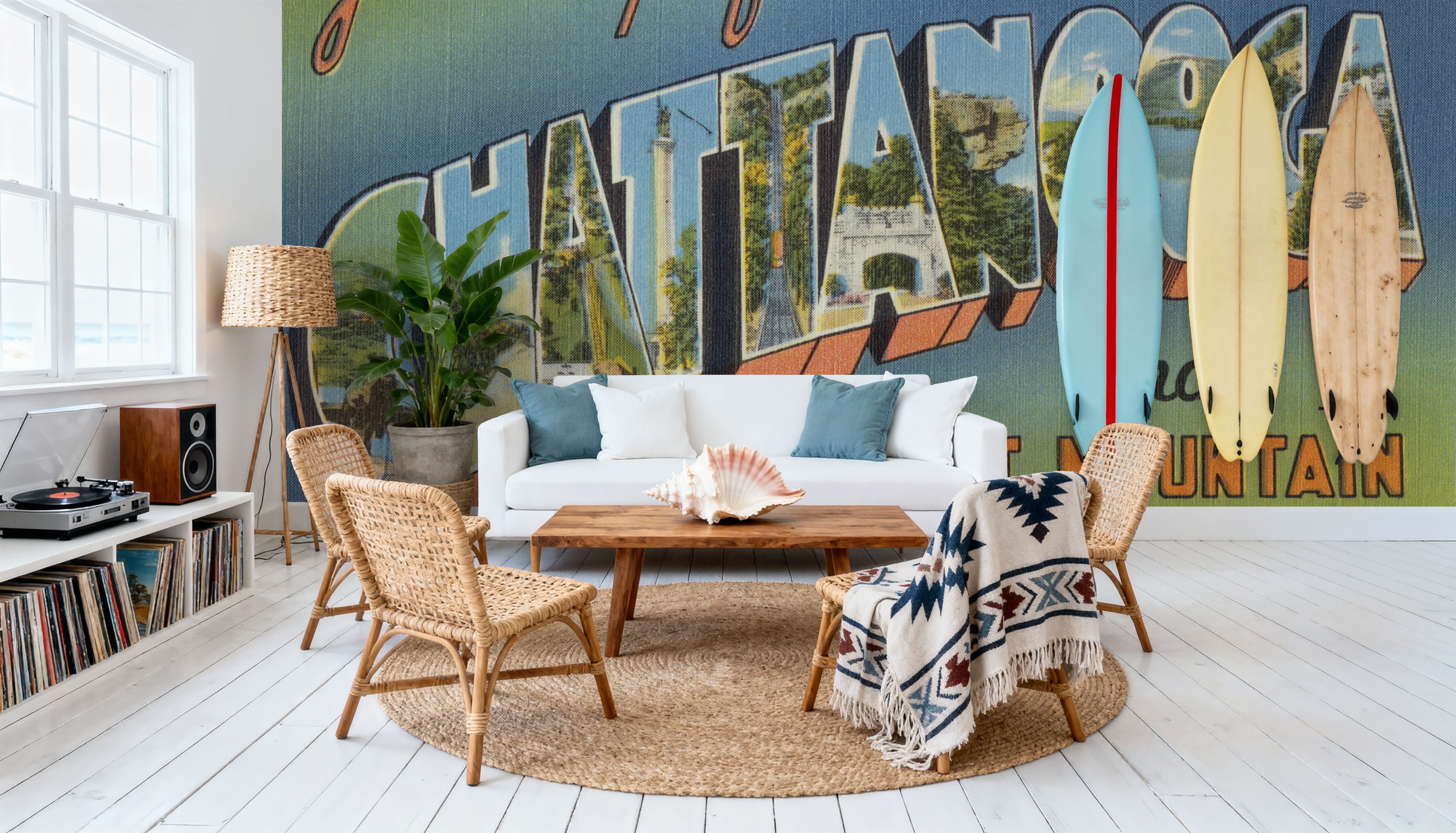 Greetings from Chattanooga - Screenprint Postcard