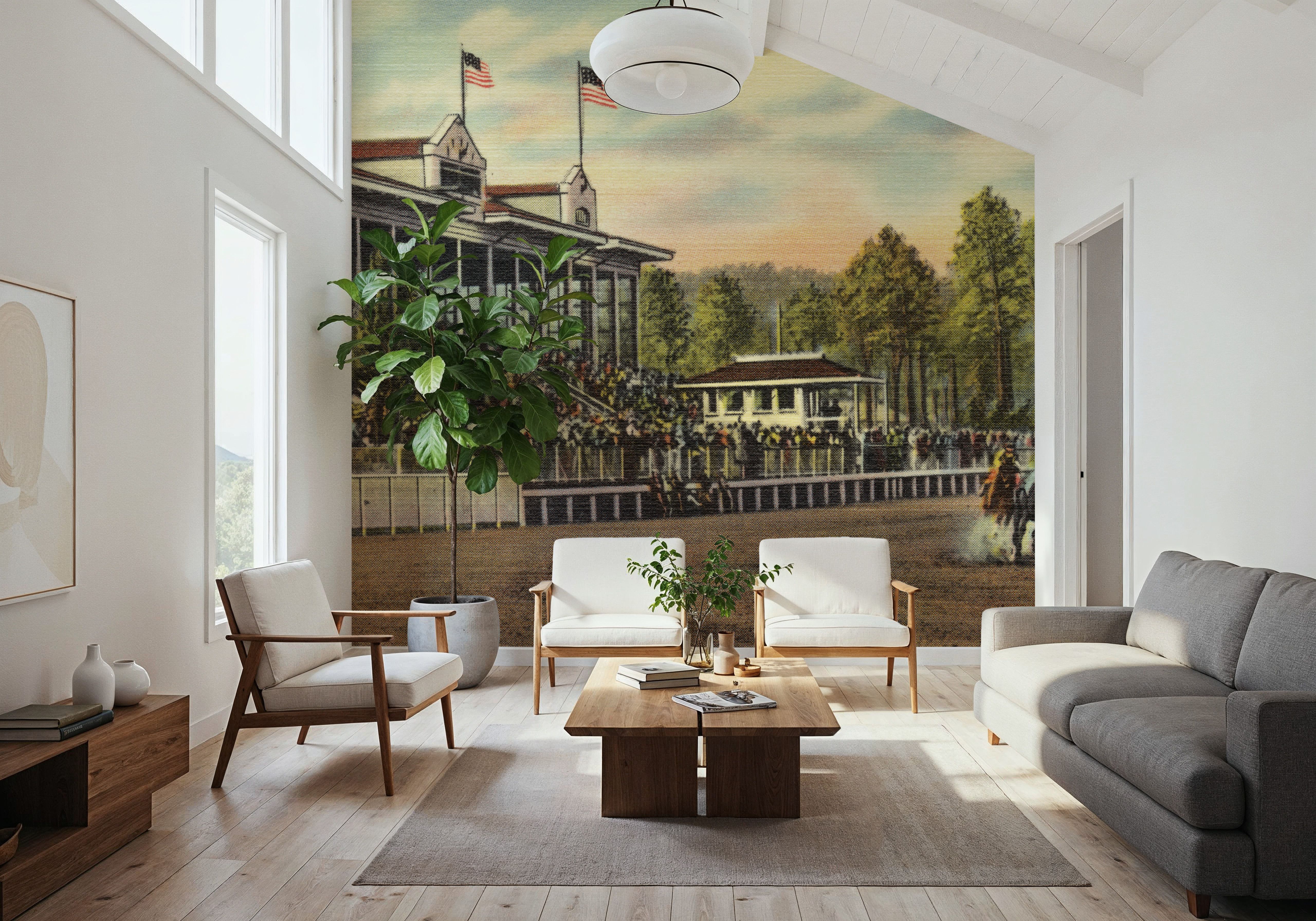 Greetings from the Race Track - Screenprint Postcard