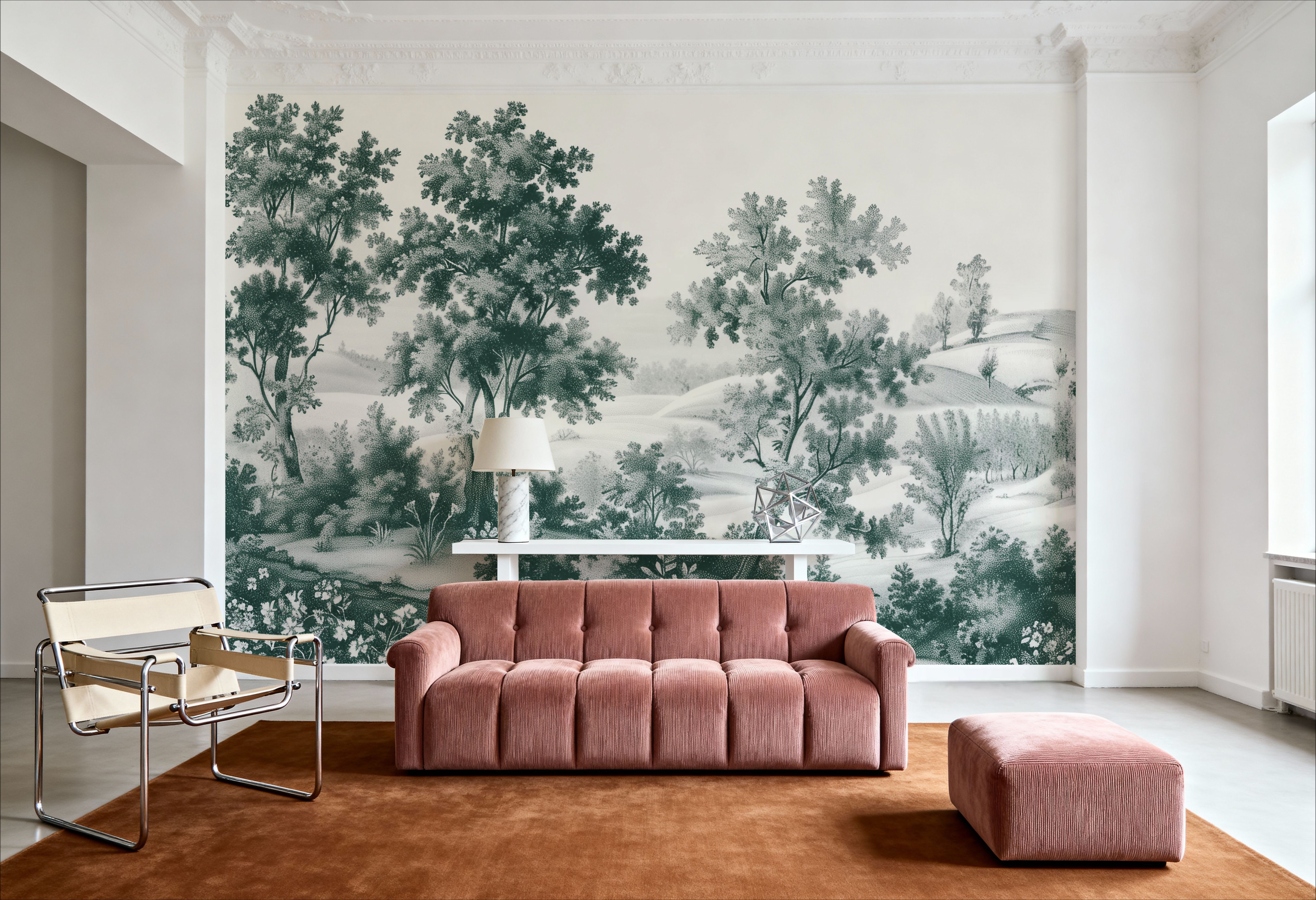 Pastoral Toile, Bottle Green