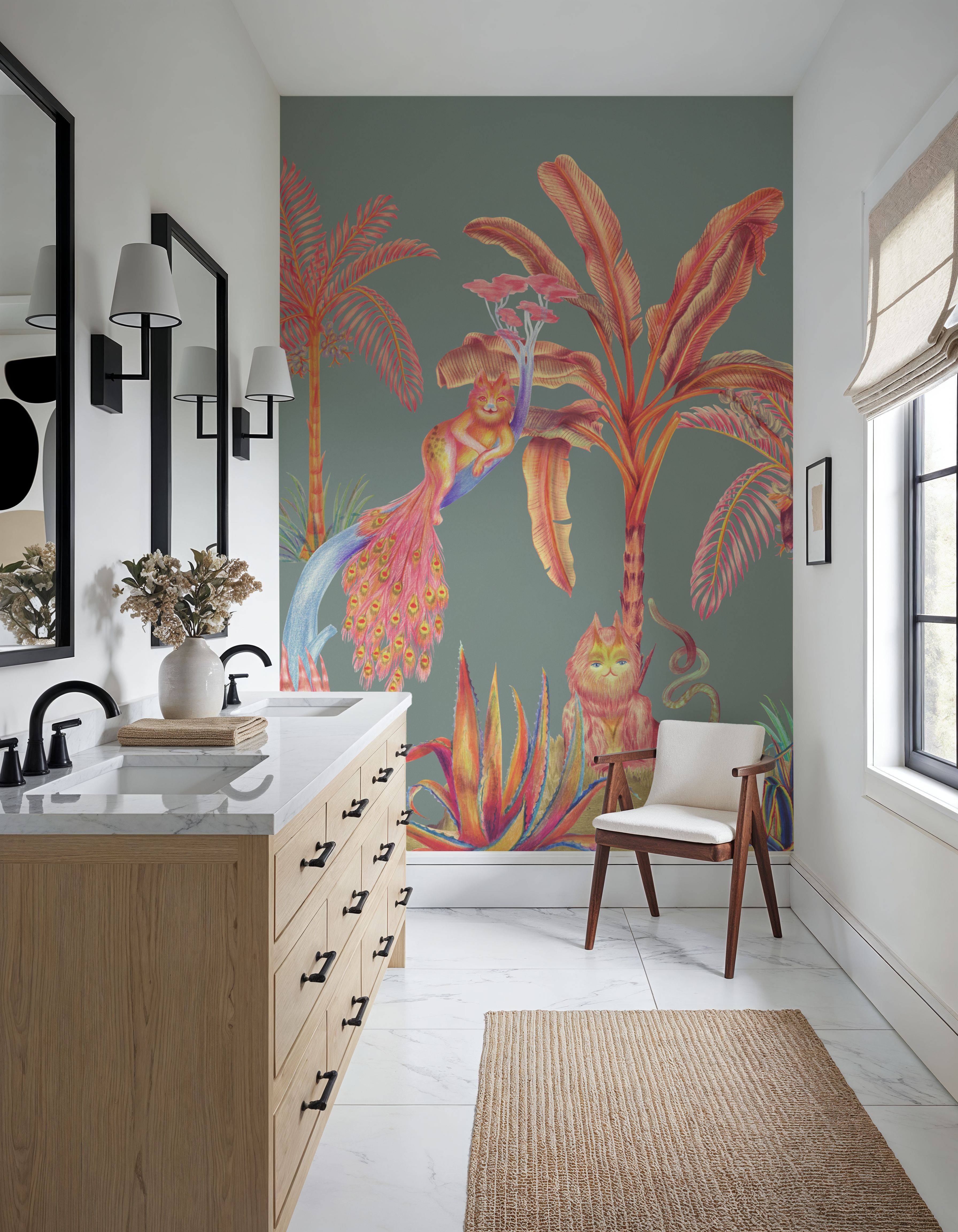 Colorful Jungle,  Seafoam