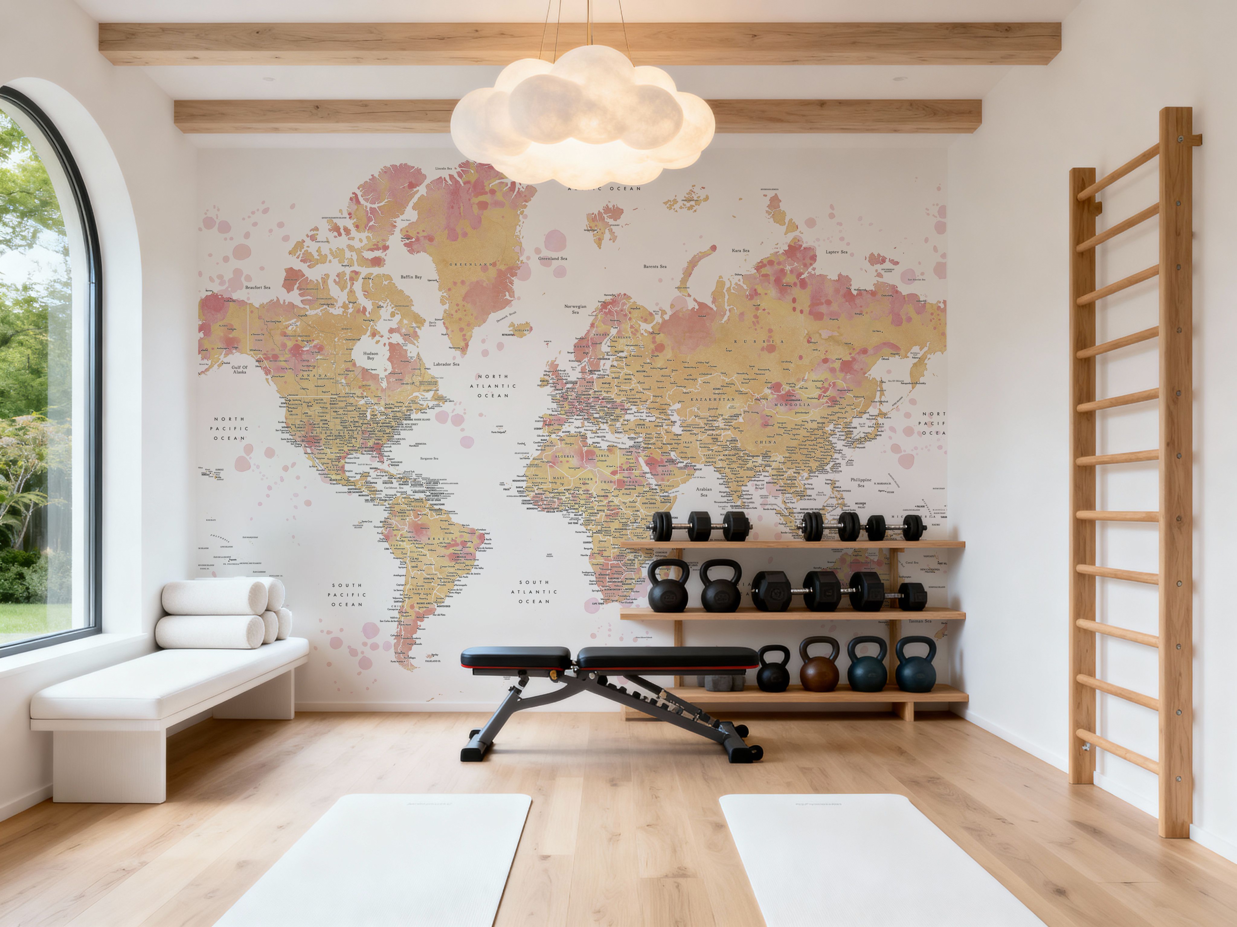 World Map Cities - Amanda, Tapeten