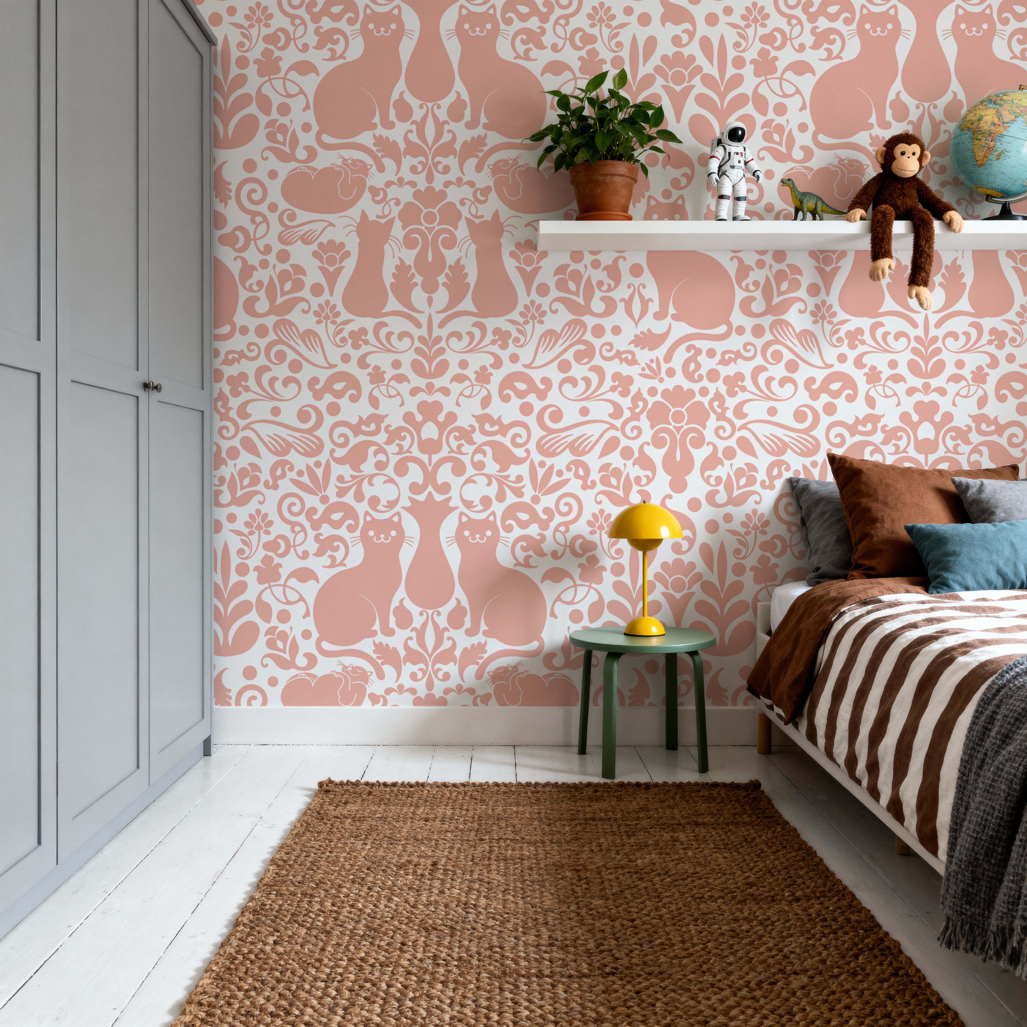 Otomi Catsravaganza, Pink, Wallpaper