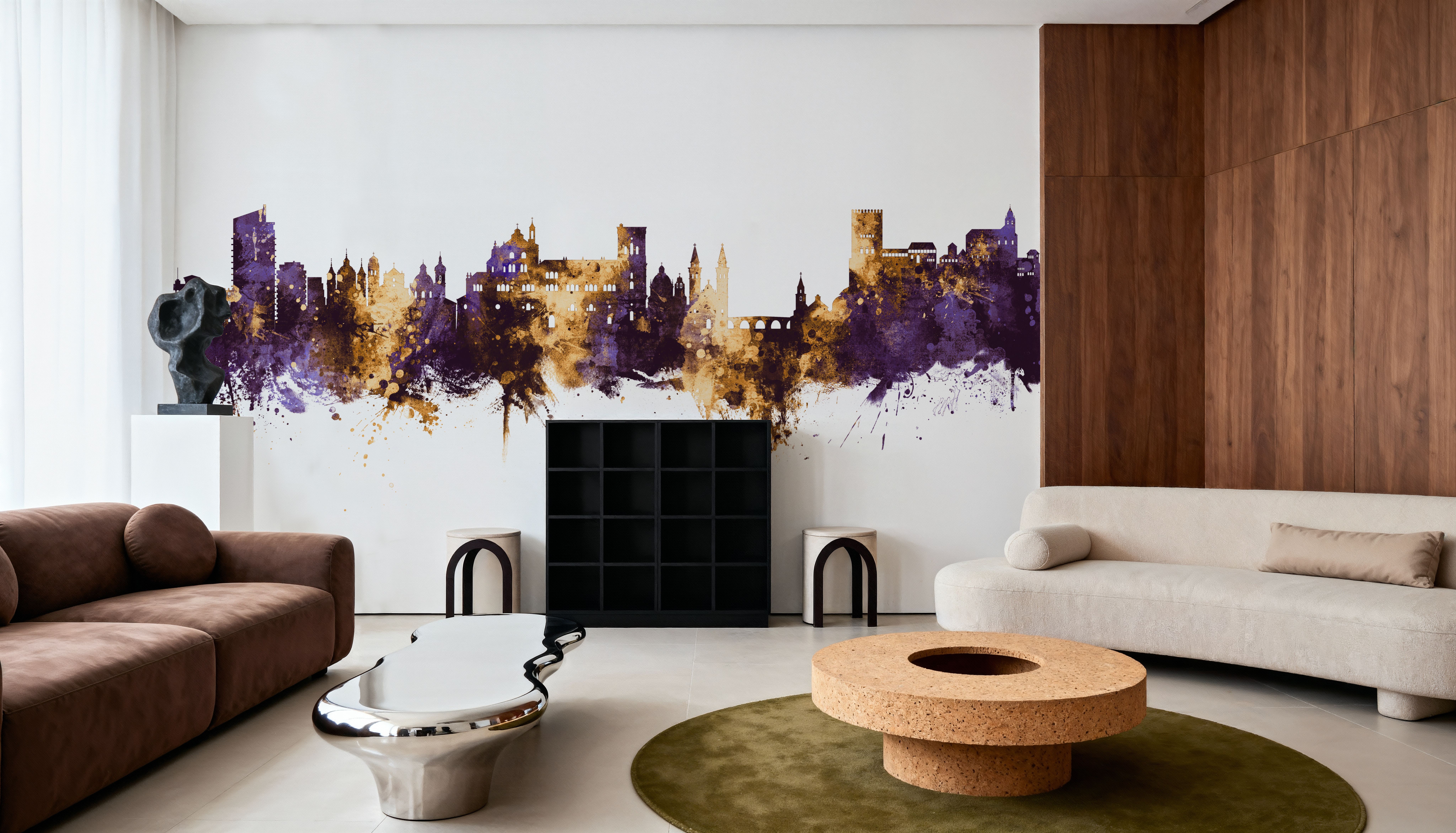 Granada Spain Skyline Purple & Gold