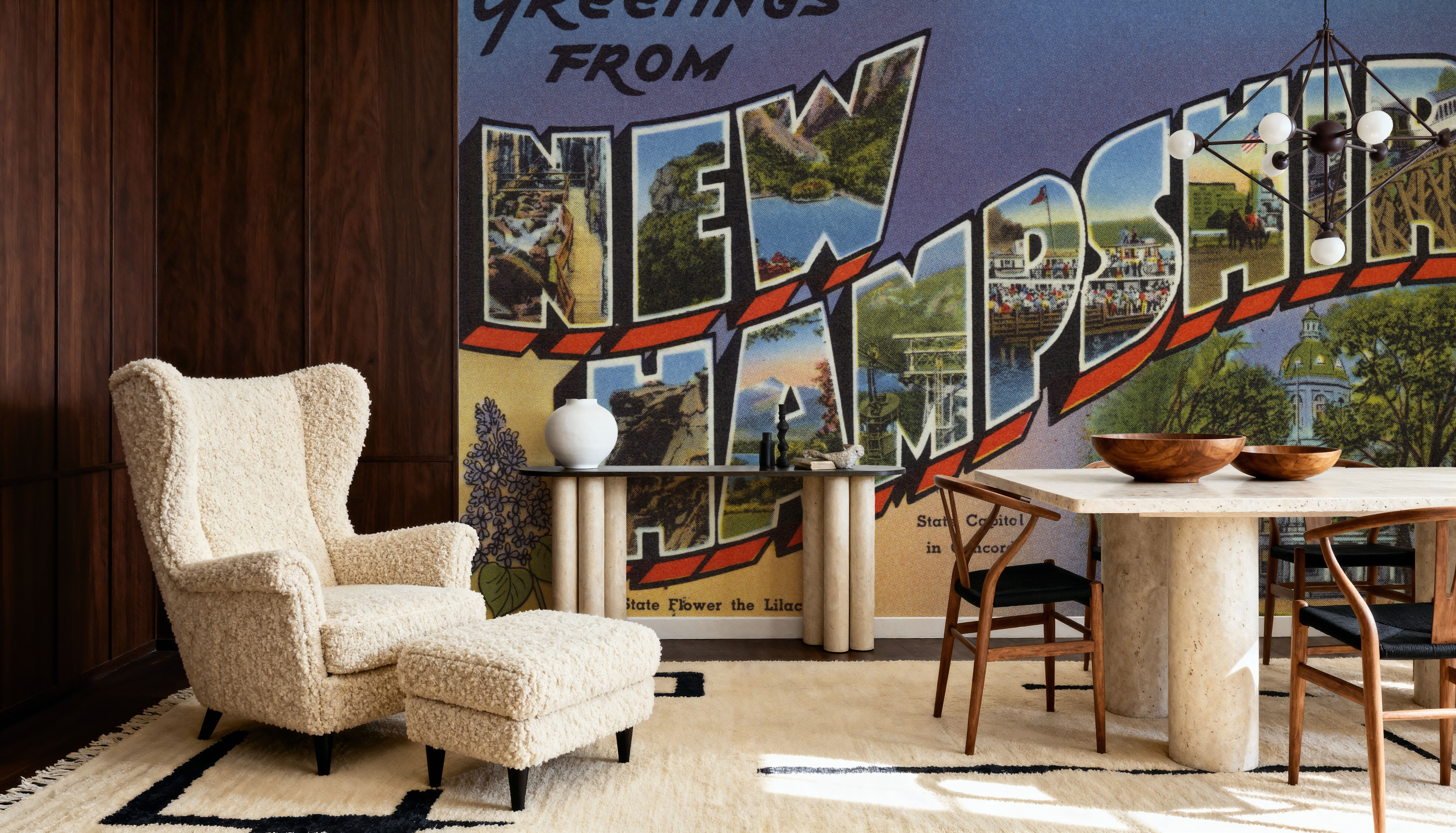 Greetings from New Hampshire - Screenprint Postcard