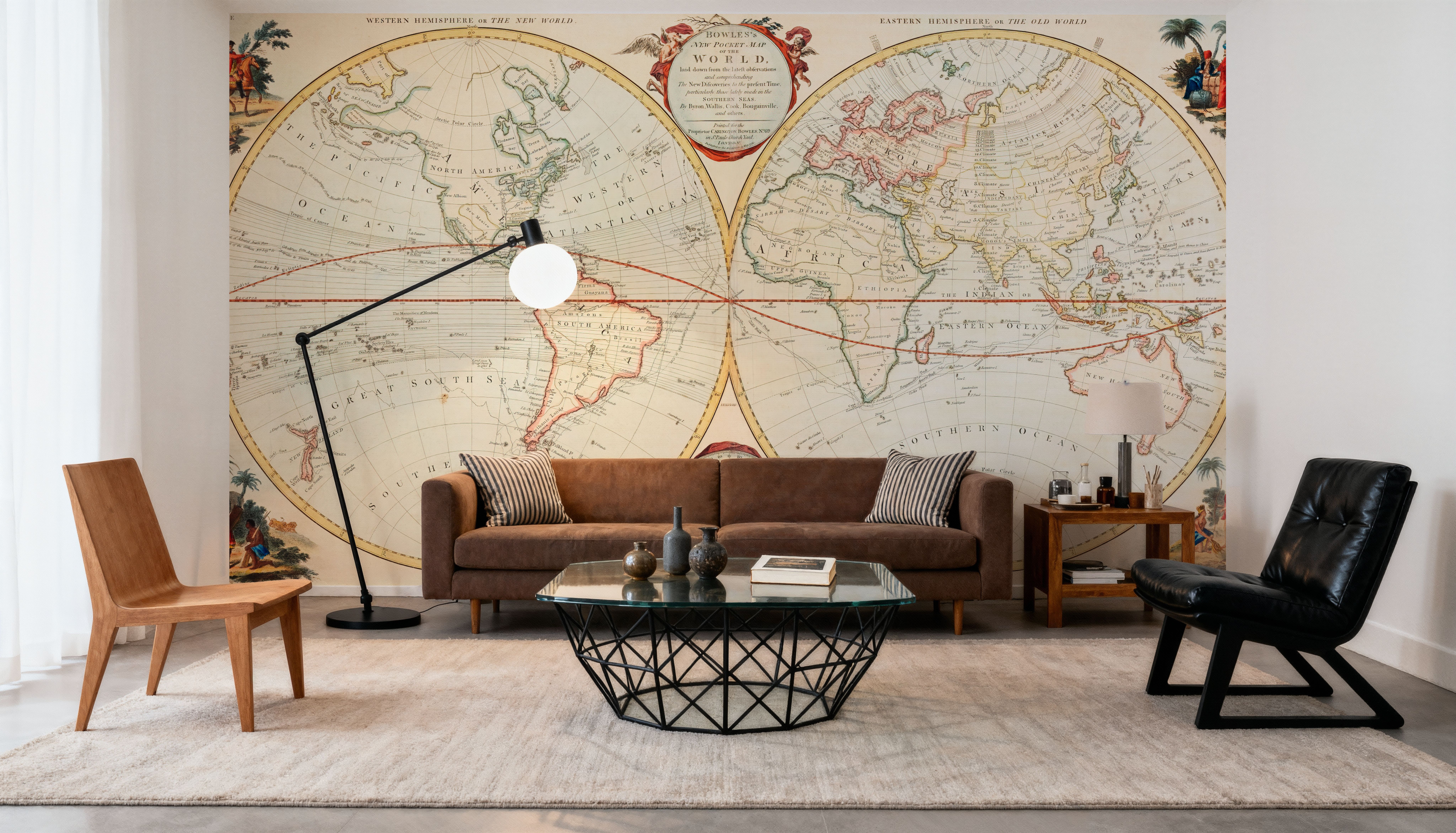 19th Century Map Of The World