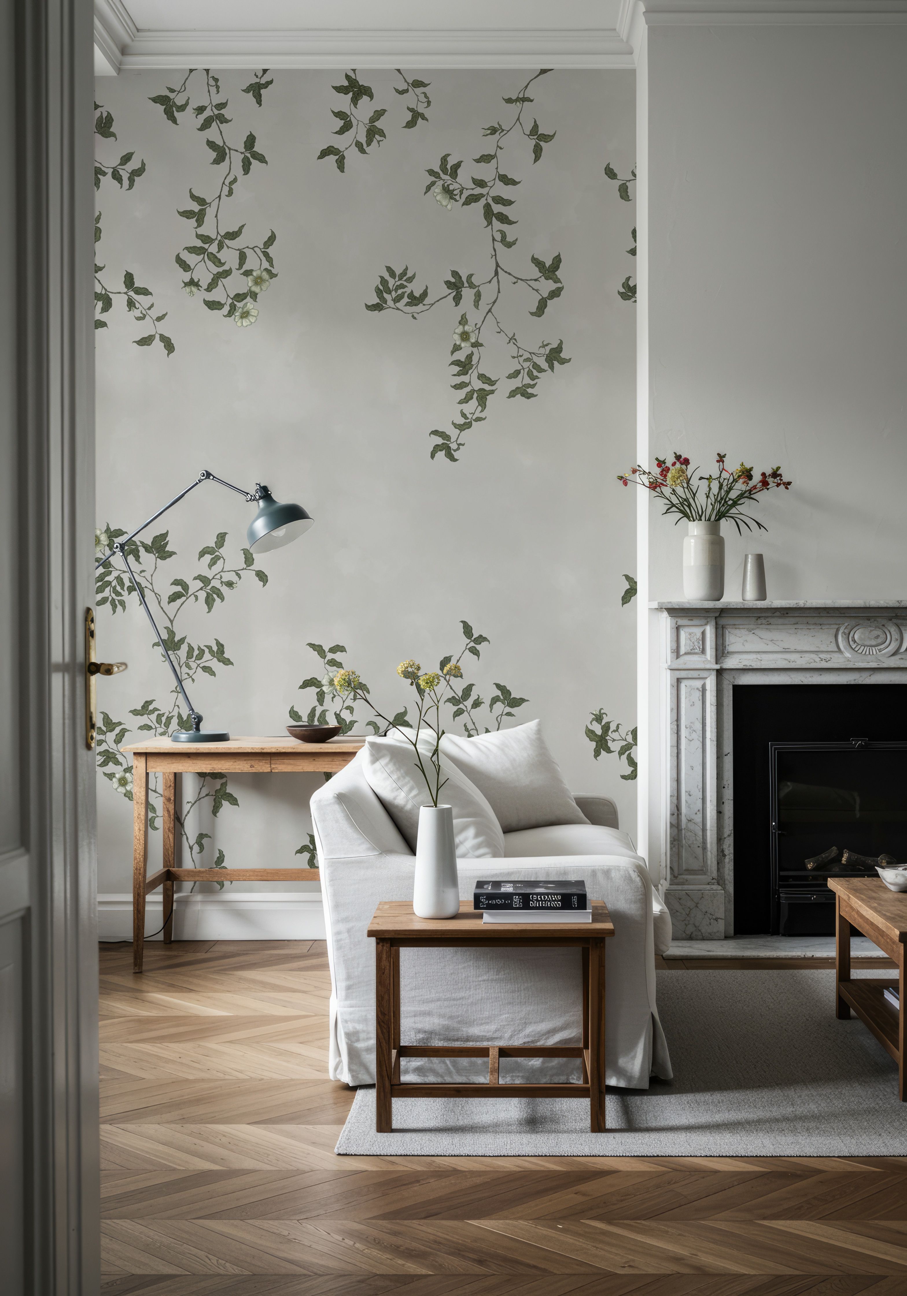 Rambling Rose, Ivory on Cloud