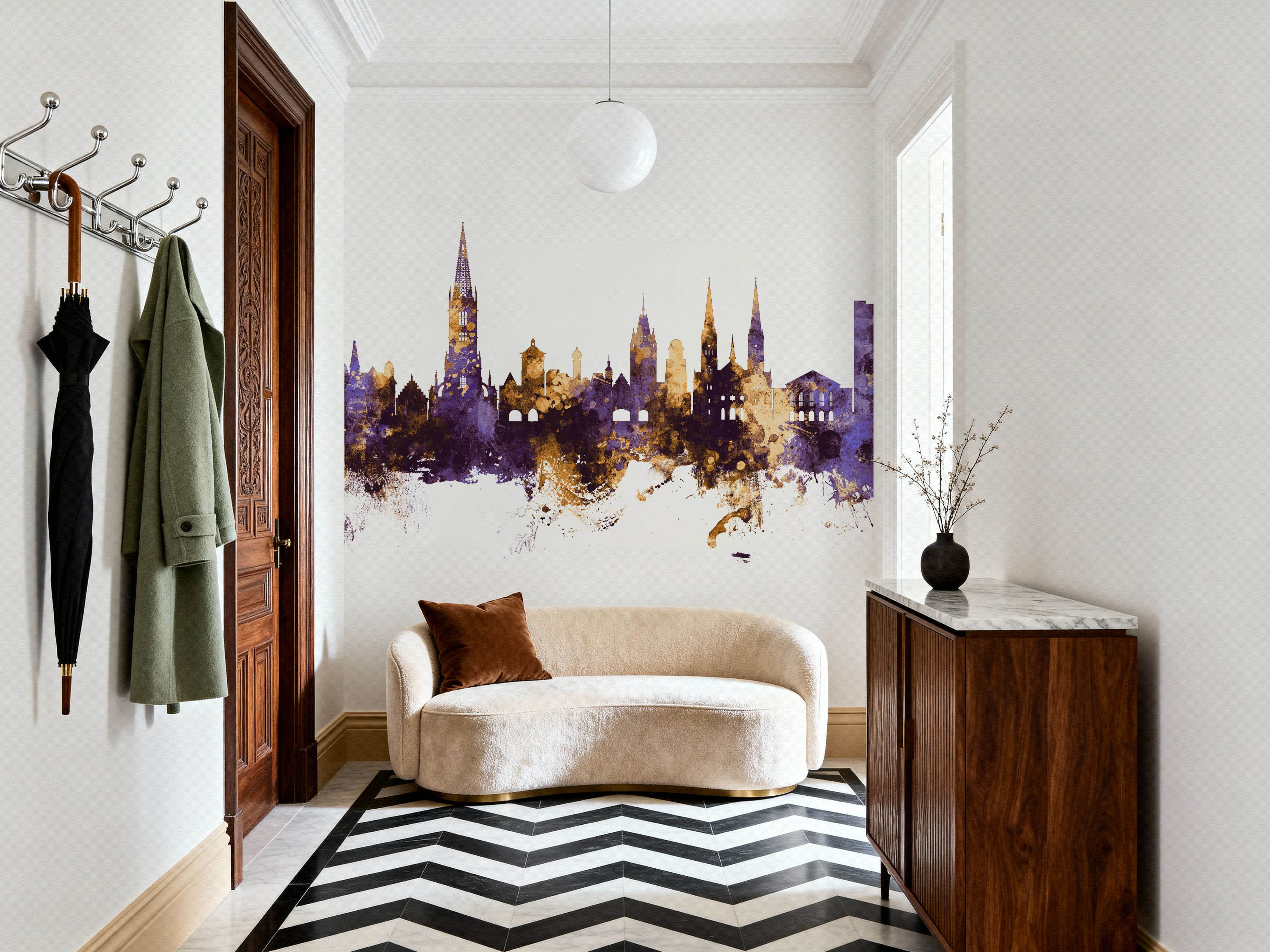 Freiburg Germnay Skyline Purple & Gold
