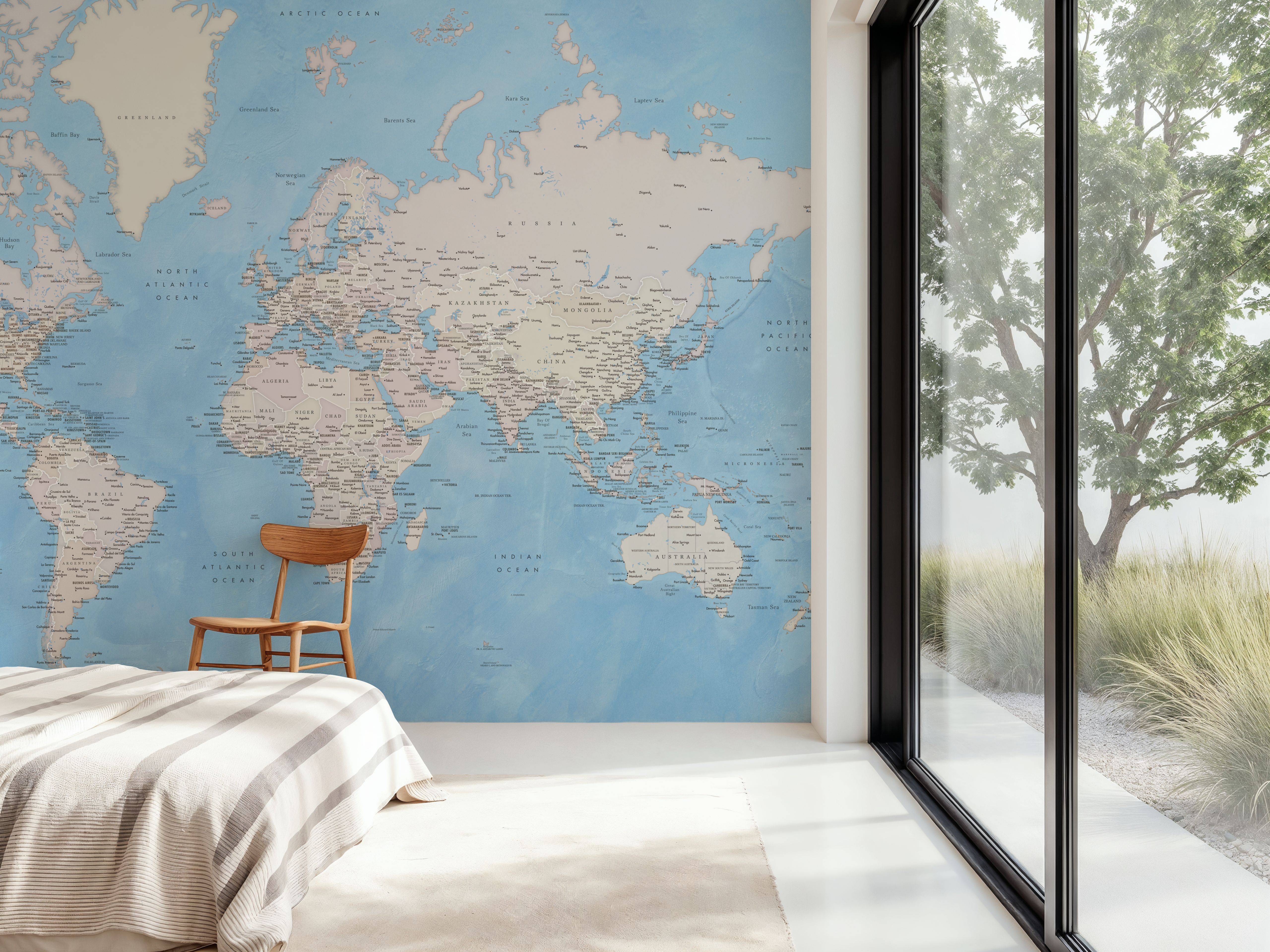 World Map Cities - Benning