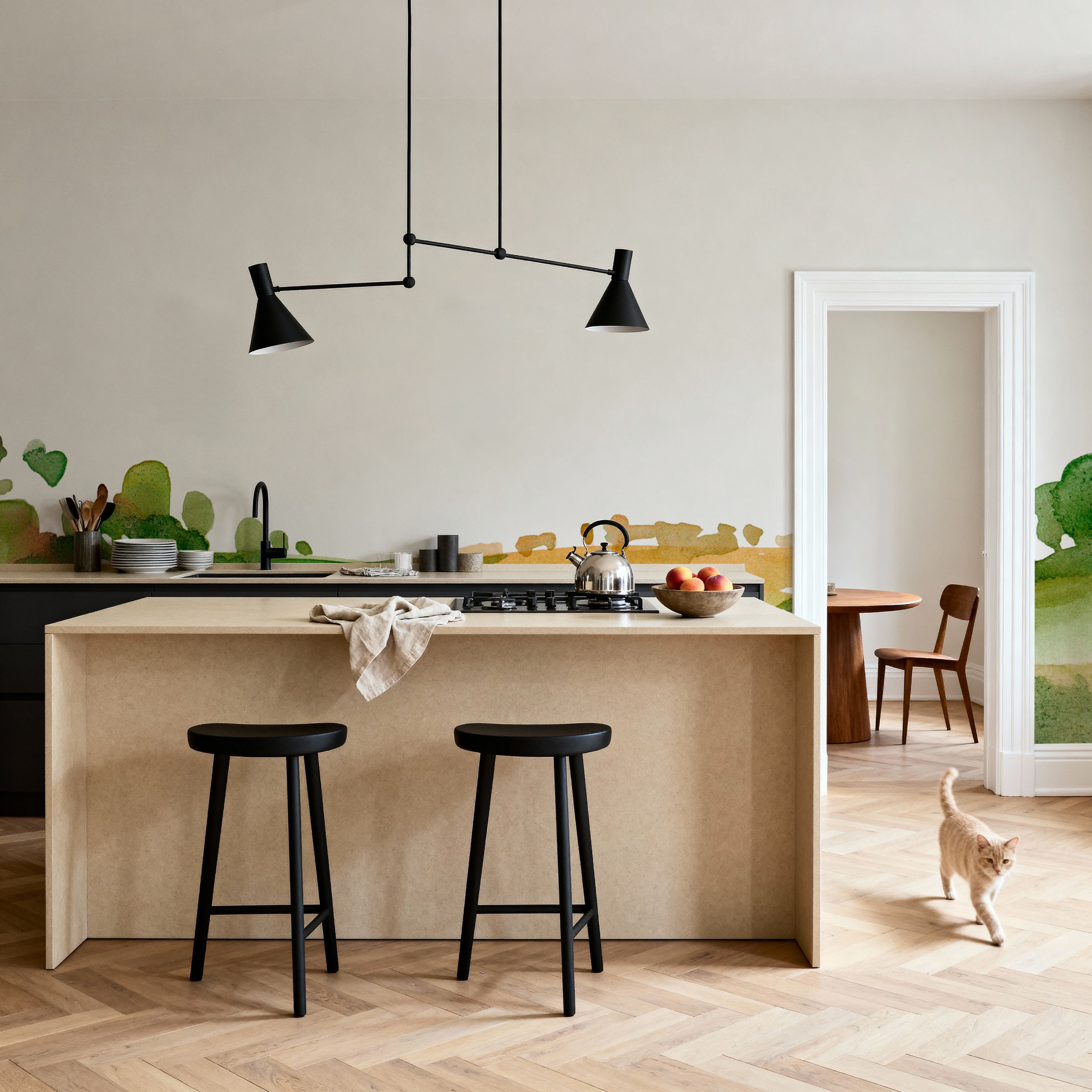 Rural Watercolor Landscape