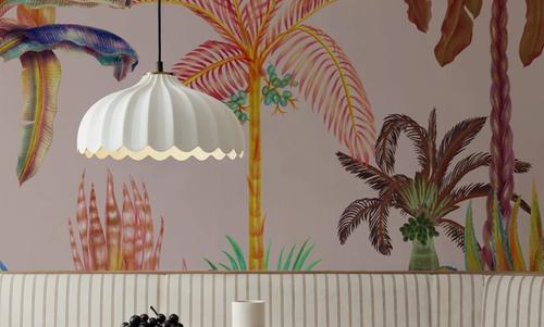 Statement Palms, Light Pink