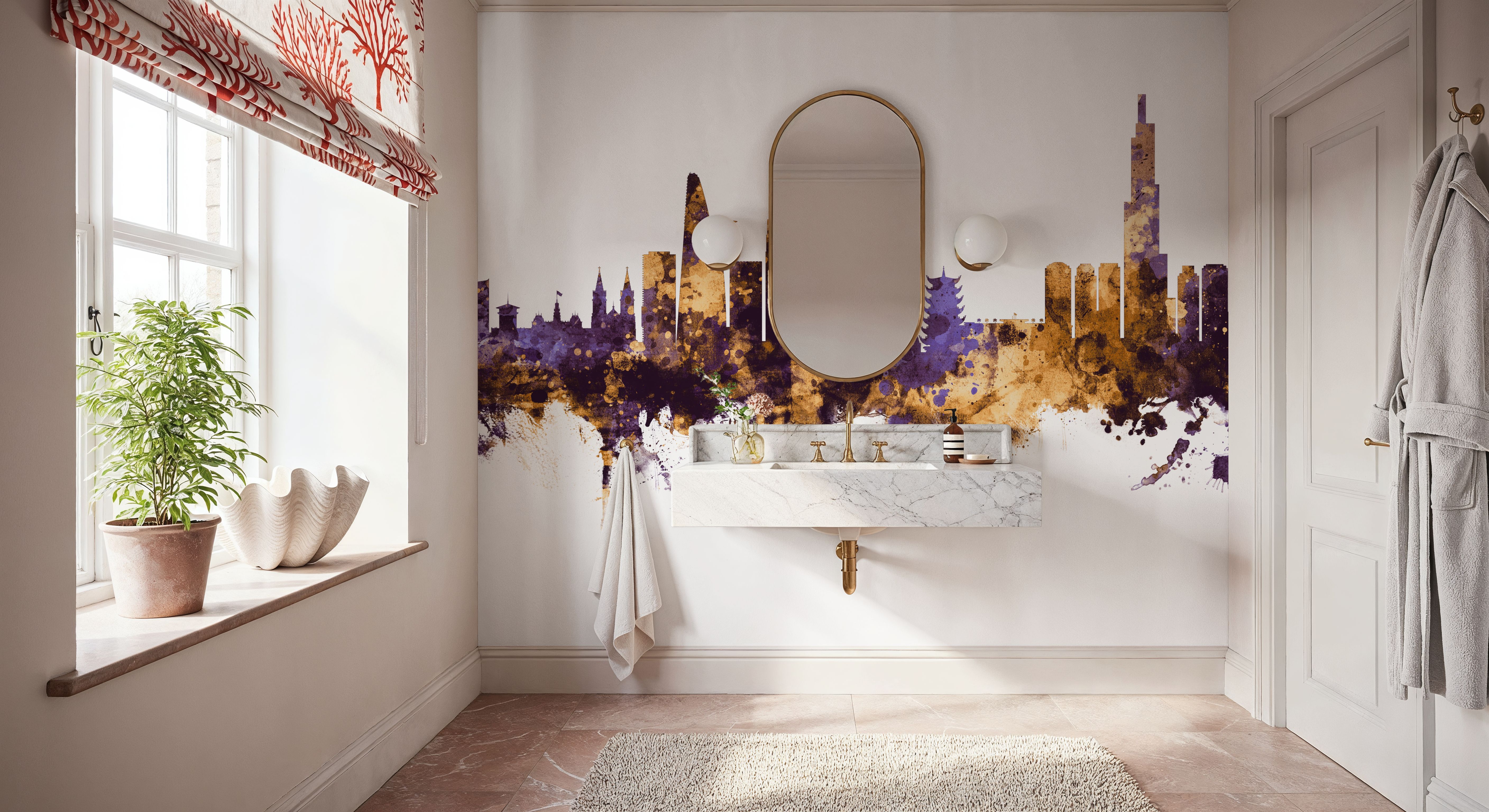 Ho Chi Minh City Vietnam Skyline Purple & Gold