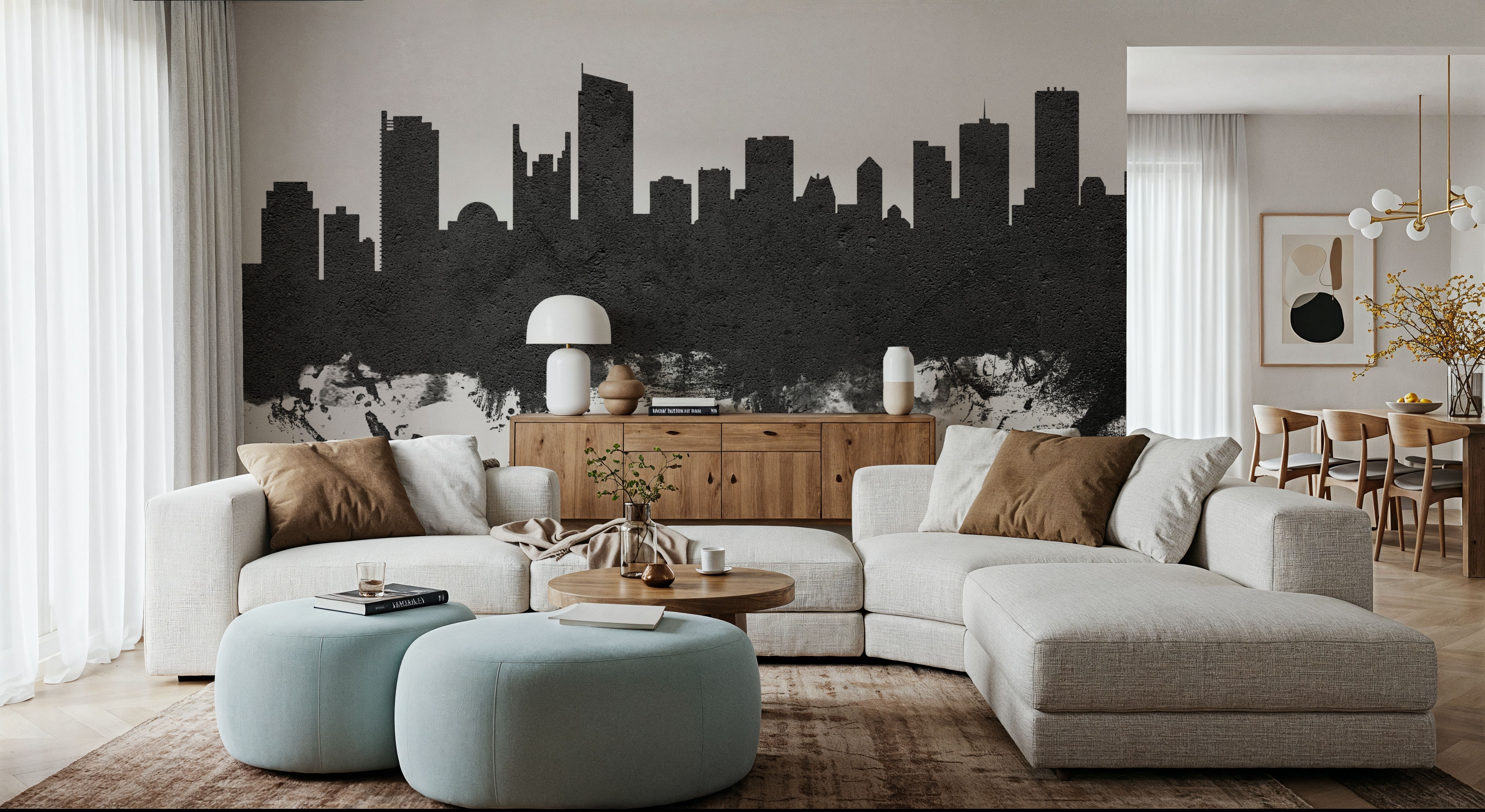 Vancouver Canada Skyline Black & White