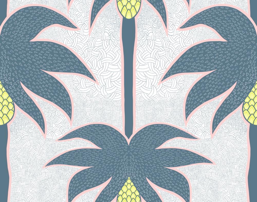 Graphic Palms, Teal