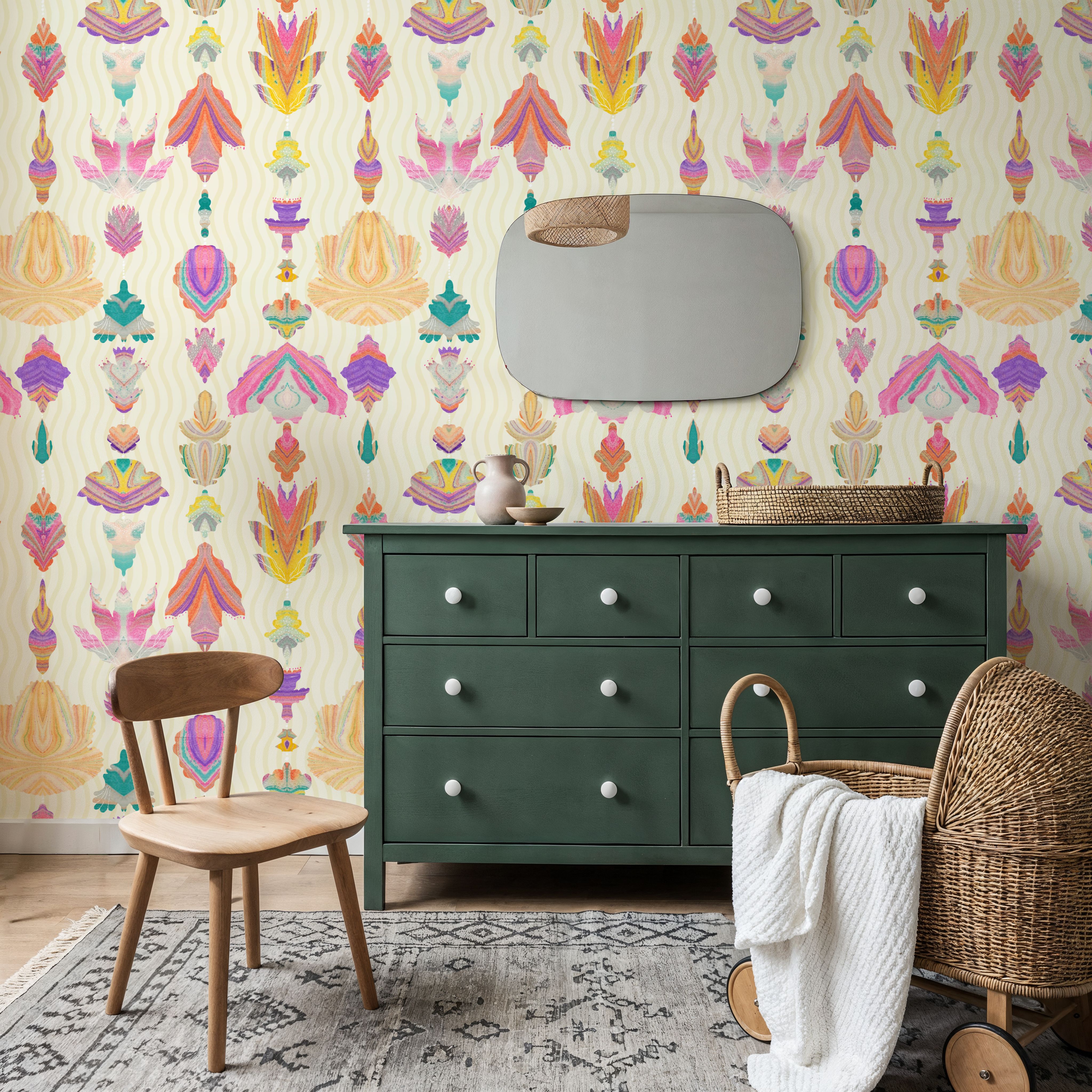 Marble Flowers, Cream