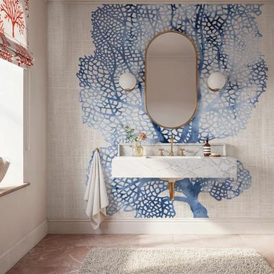 Shibori Coral II on Linen