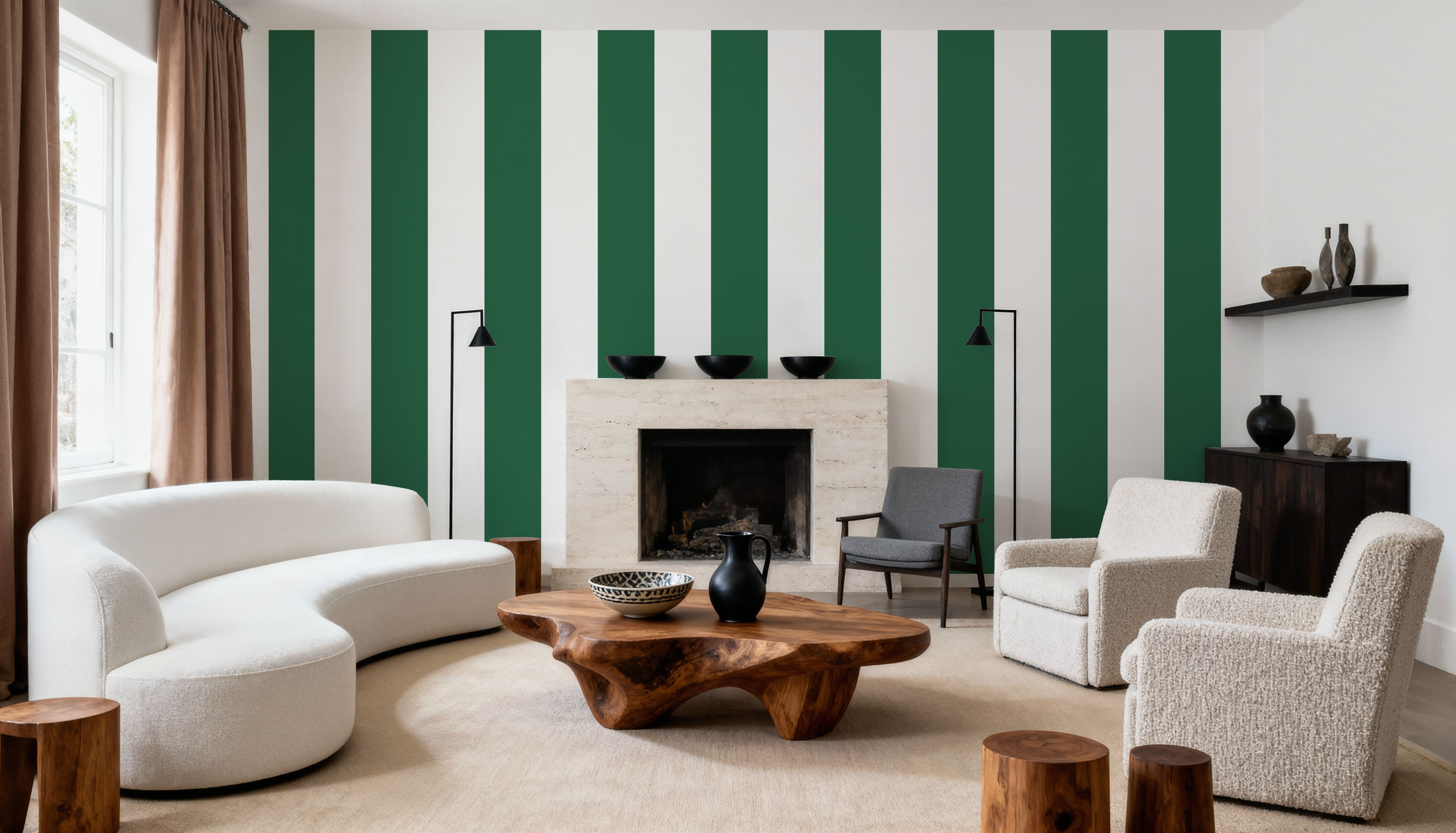 Circus Stripes, Salamander Green