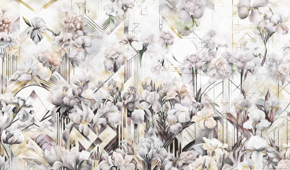 Watercolor Irises Yellow