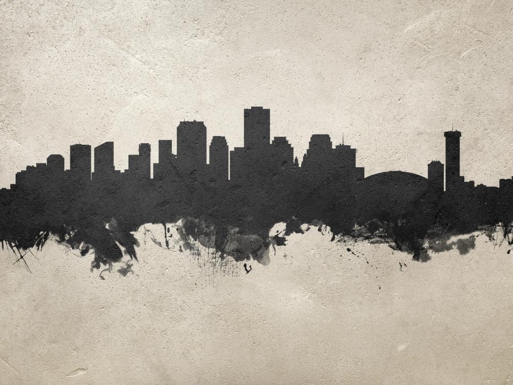 New Orleans Louisiana Skyline Concrete