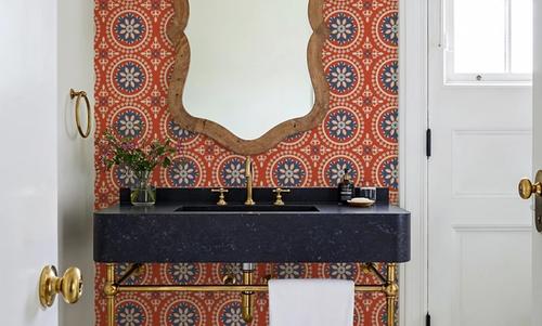 Geo Floral, Red
