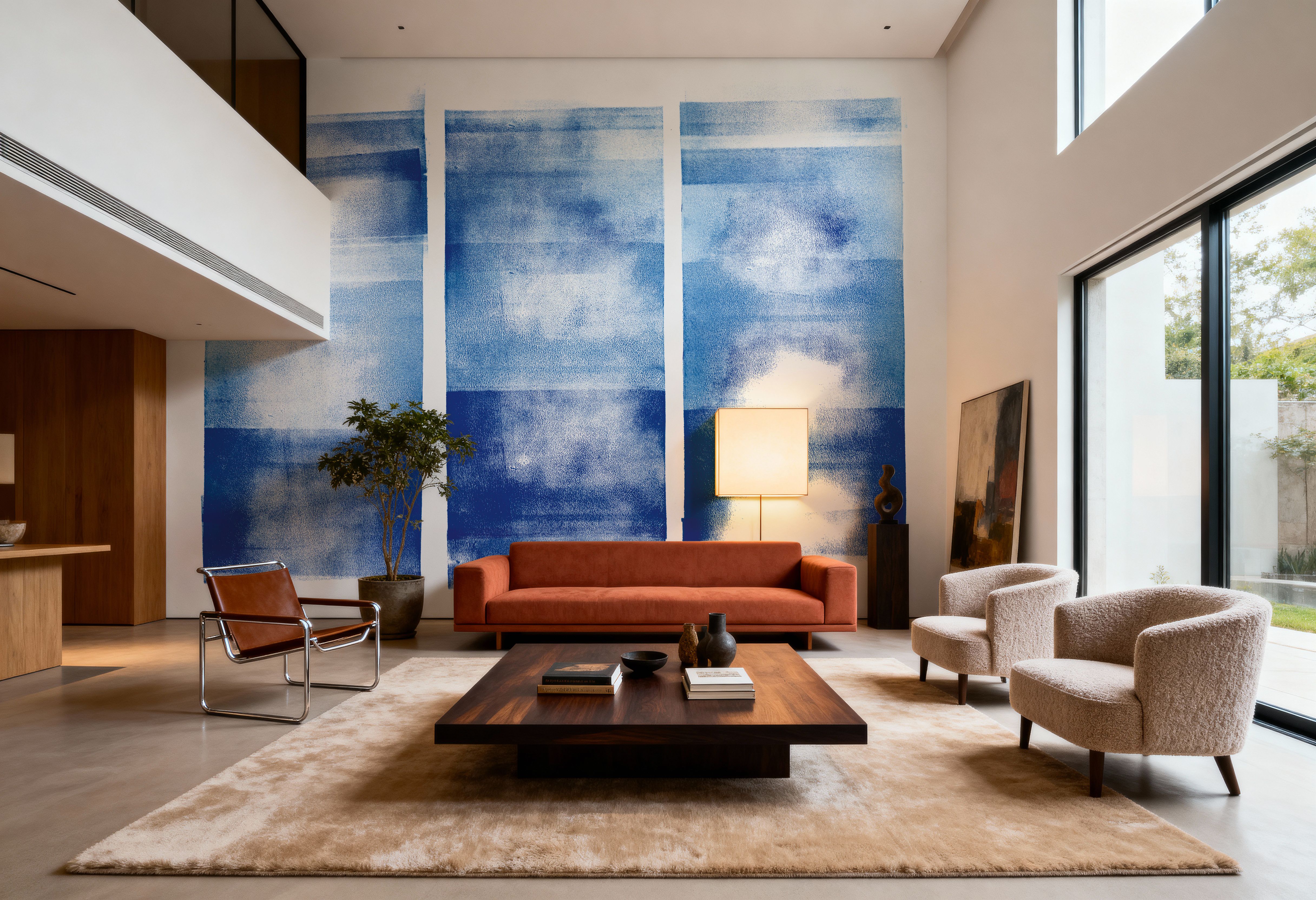 Blue Geometric Abstract